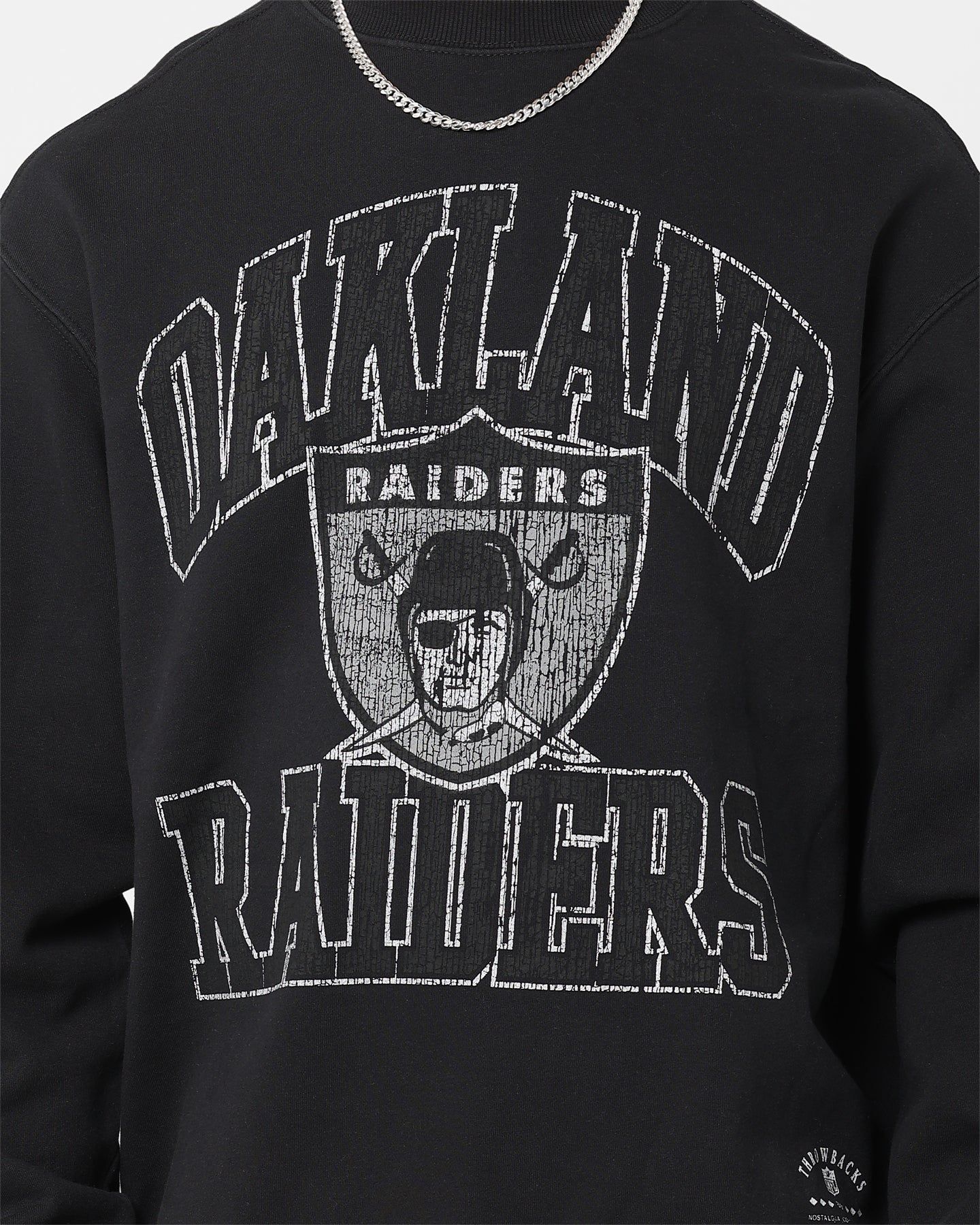 Mitchell & Ness Oakland Raiders Ivy Arch Crewneck Faded Black sold by Culture Kings product image thumbnail 3