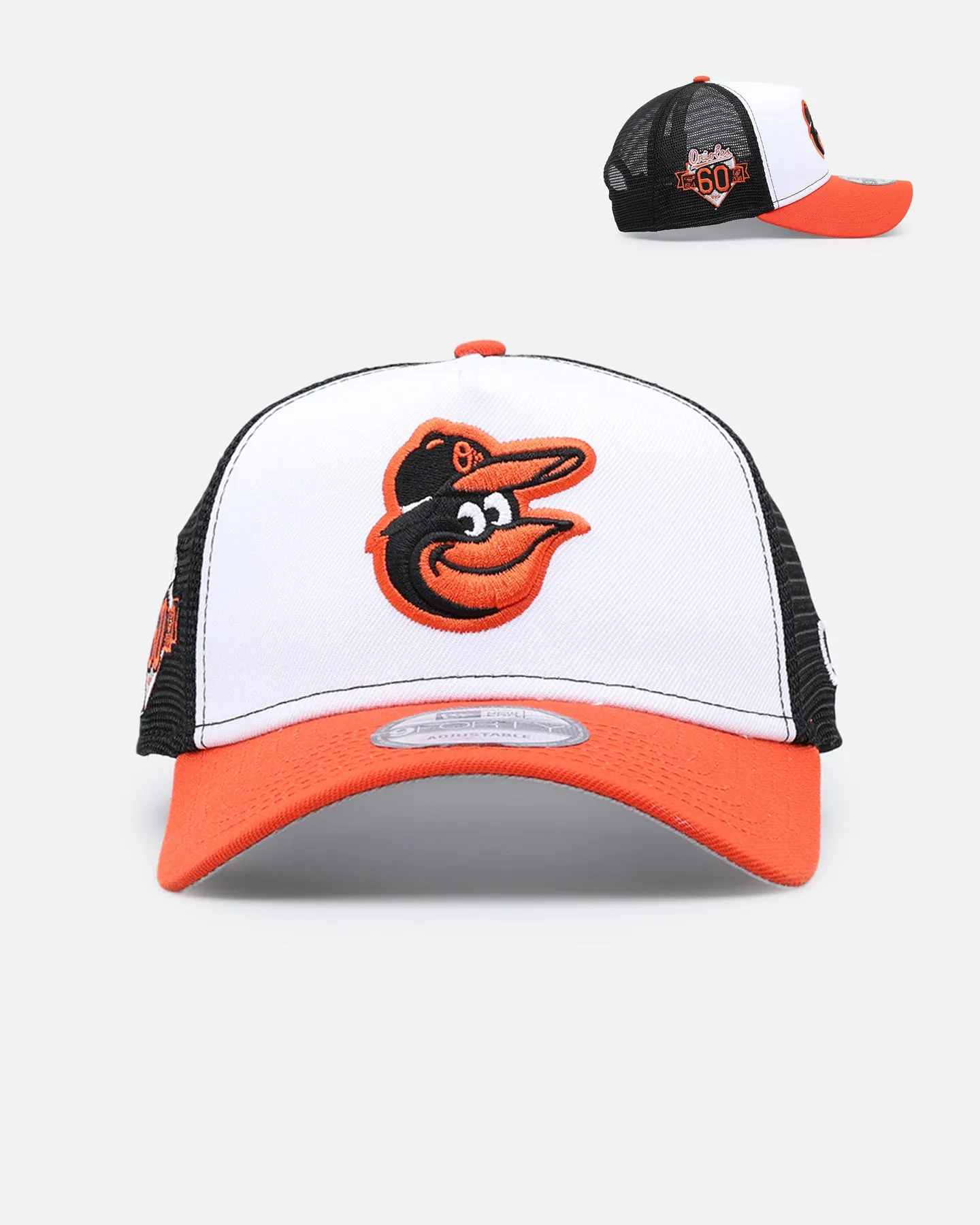 New Era Baltimore Orioles 9FORTY A-Frame Trucker Snapback OTC sold by Culture Kings