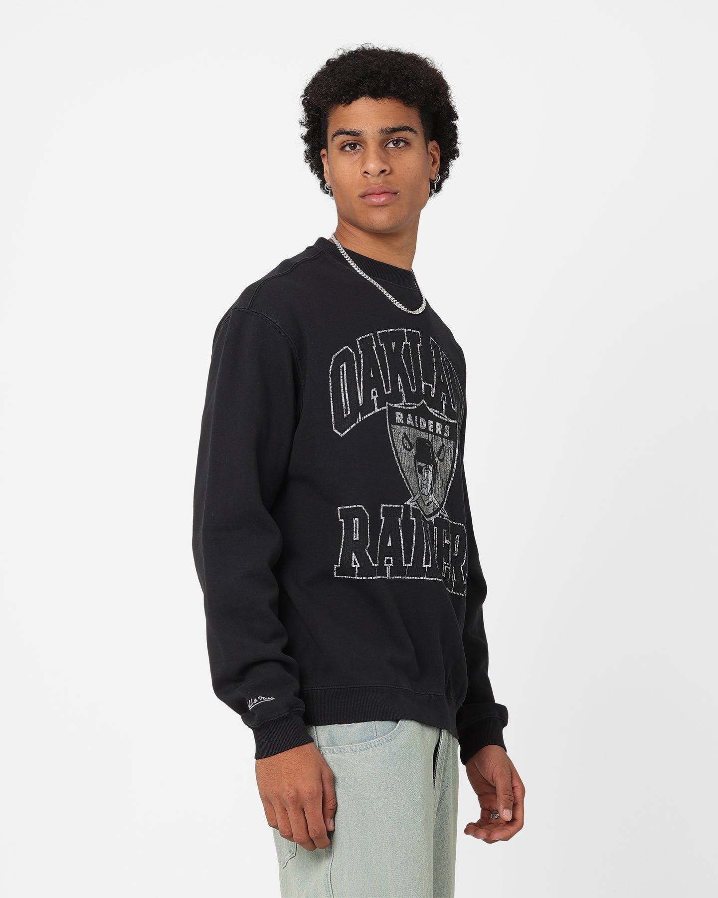 Mitchell & Ness Oakland Raiders Ivy Arch Crewneck Faded Black sold by Culture Kings product image thumbnail 5
