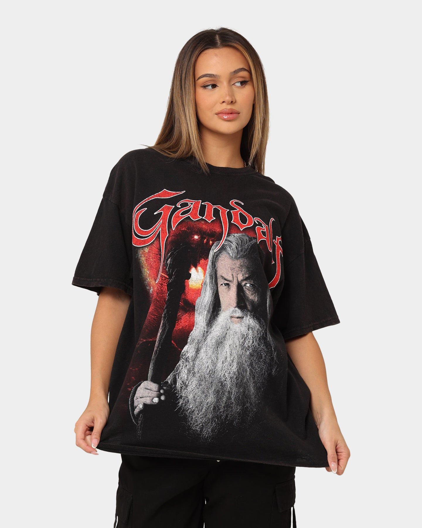 American Thrift X The Lord Of The Rings Gandalf Vintage T-Shirt Black Wash sold by Culture Kings