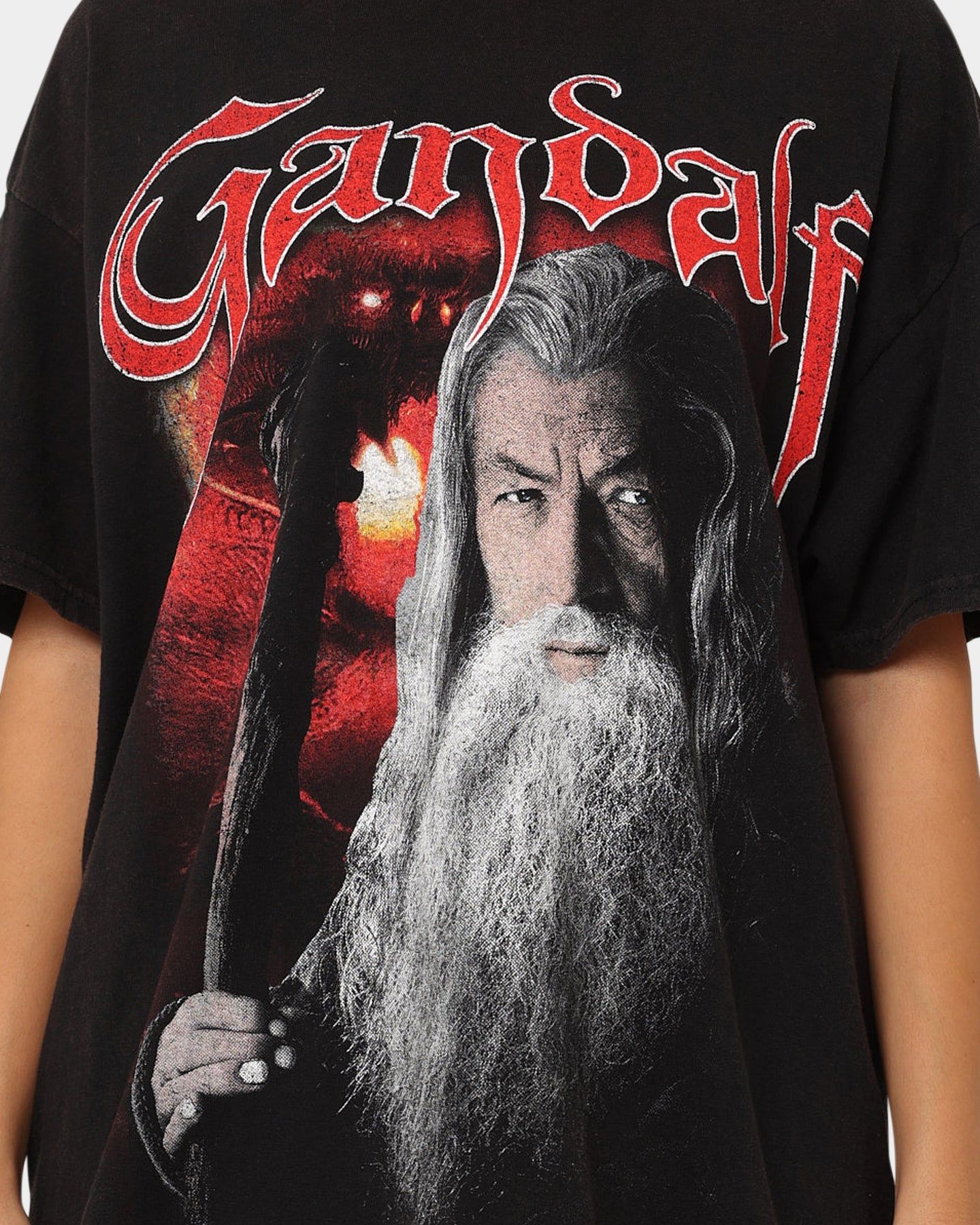 American Thrift X The Lord Of The Rings Gandalf Vintage T-Shirt Black Wash sold by Culture Kings product image thumbnail 4