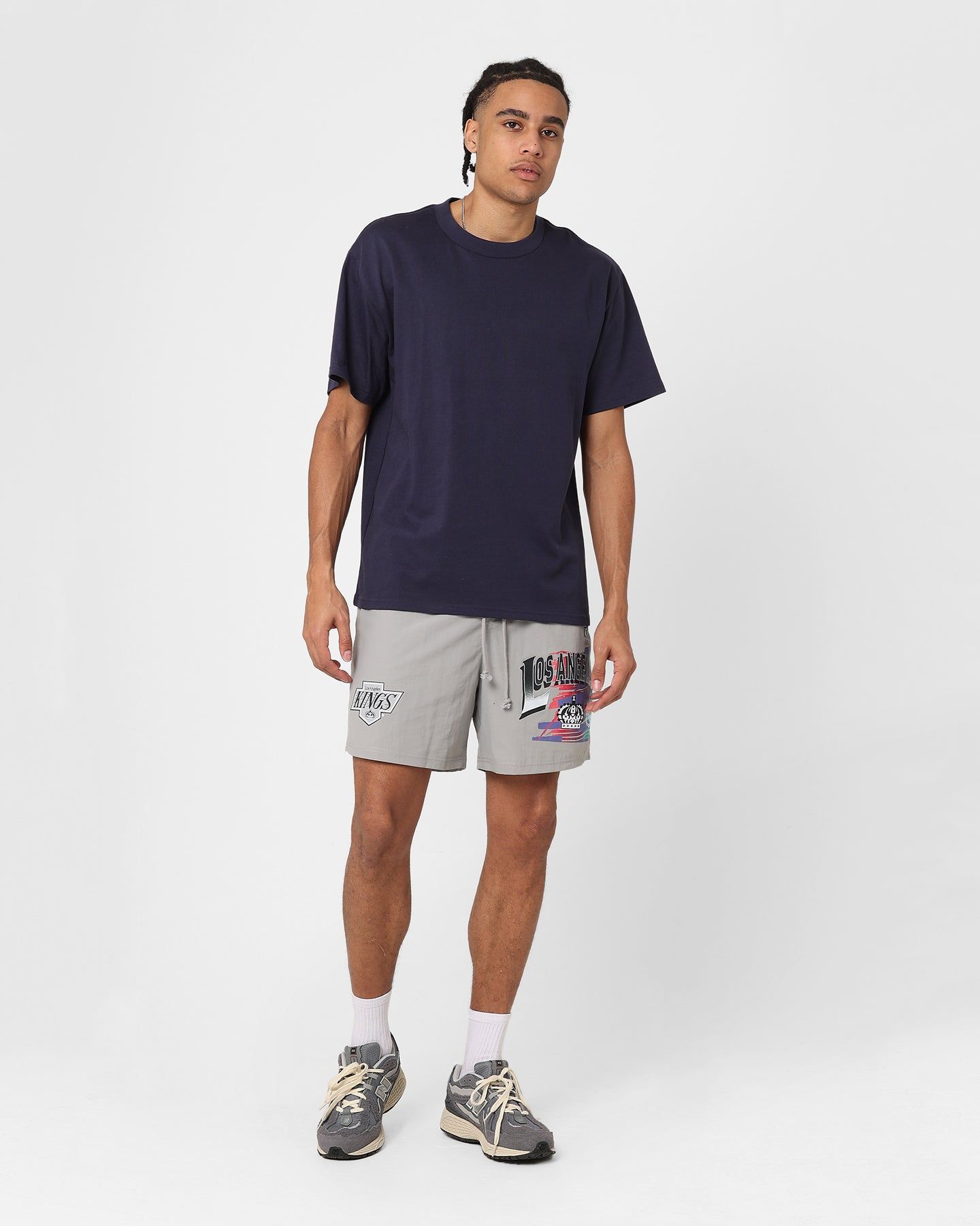 Mitchell & Ness Los Angeles Kings Nylon Shorts Grey sold by Culture Kings product image thumbnail 2