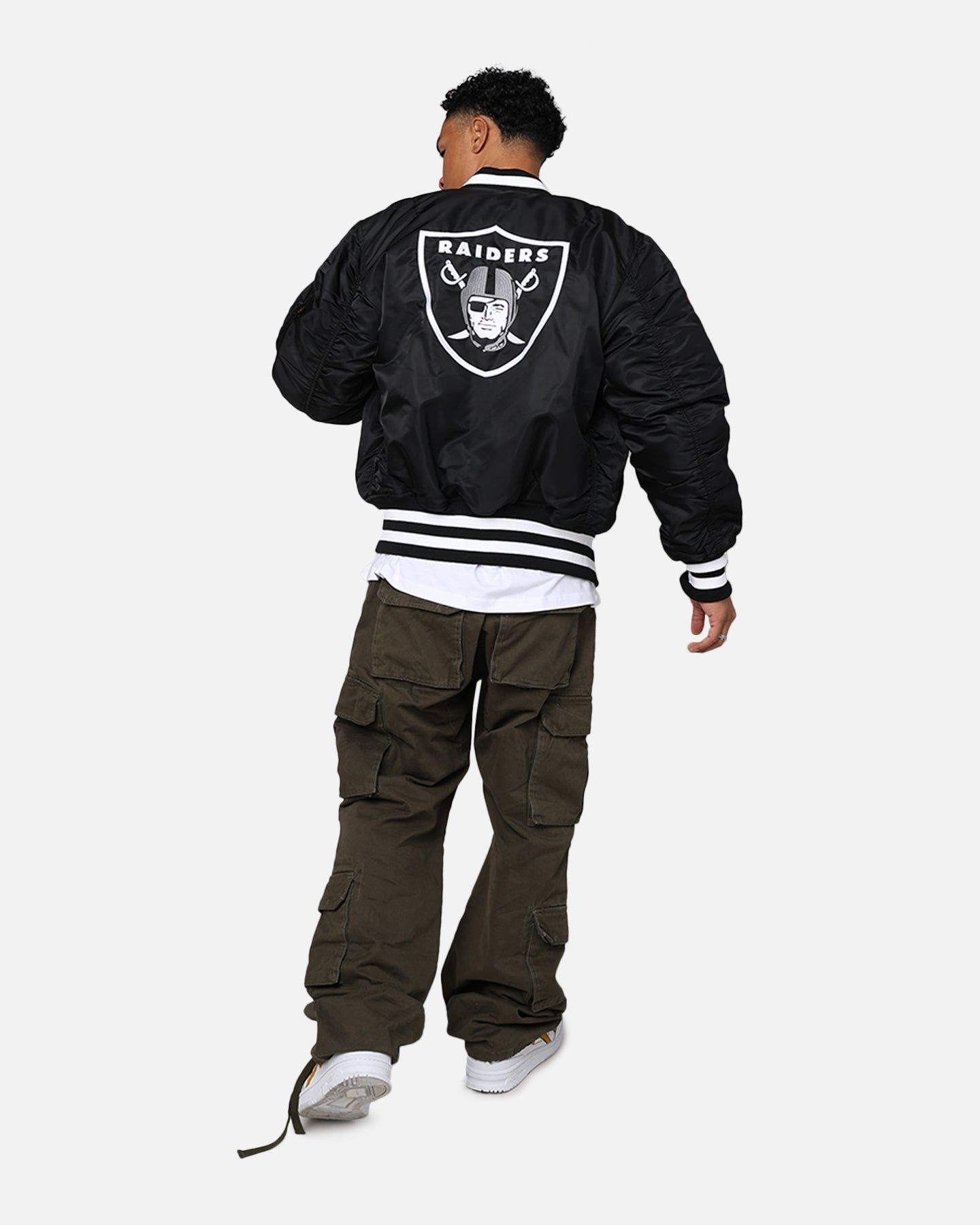New Era X Alpha Series X NFL Las Vegas Raiders MA-1 Bomber Jacket Black sold by Culture Kings product image thumbnail 3