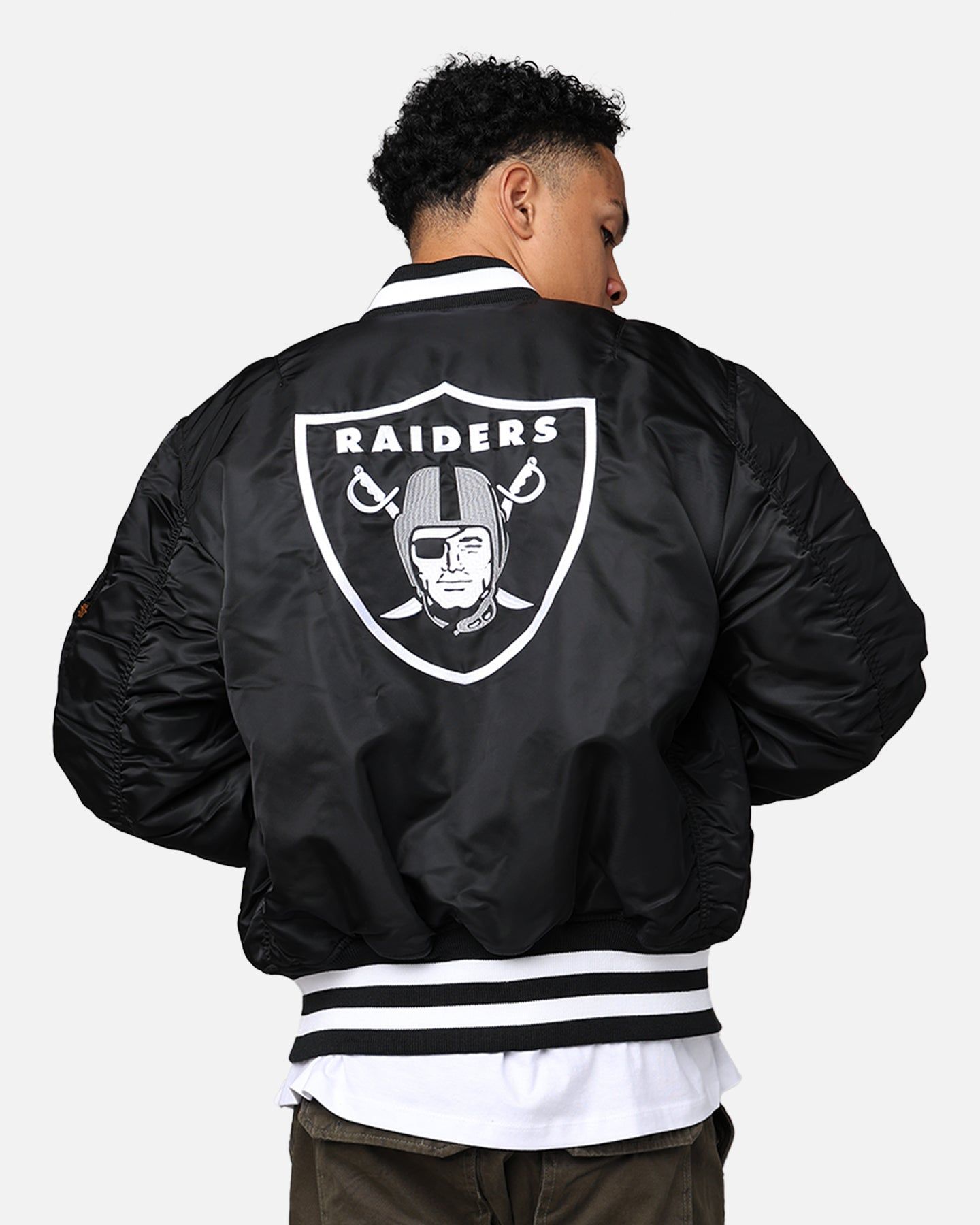 New Era X Alpha Series X NFL Las Vegas Raiders MA-1 Bomber Jacket Black sold by Culture Kings product image thumbnail 2