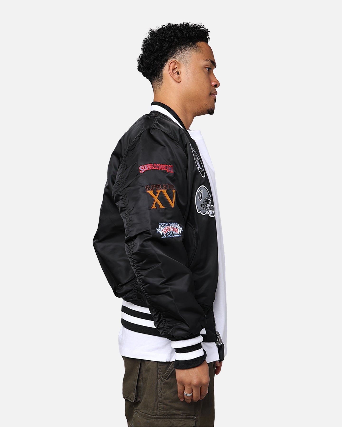 New Era X Alpha Series X NFL Las Vegas Raiders MA-1 Bomber Jacket Black sold by Culture Kings product image thumbnail 5