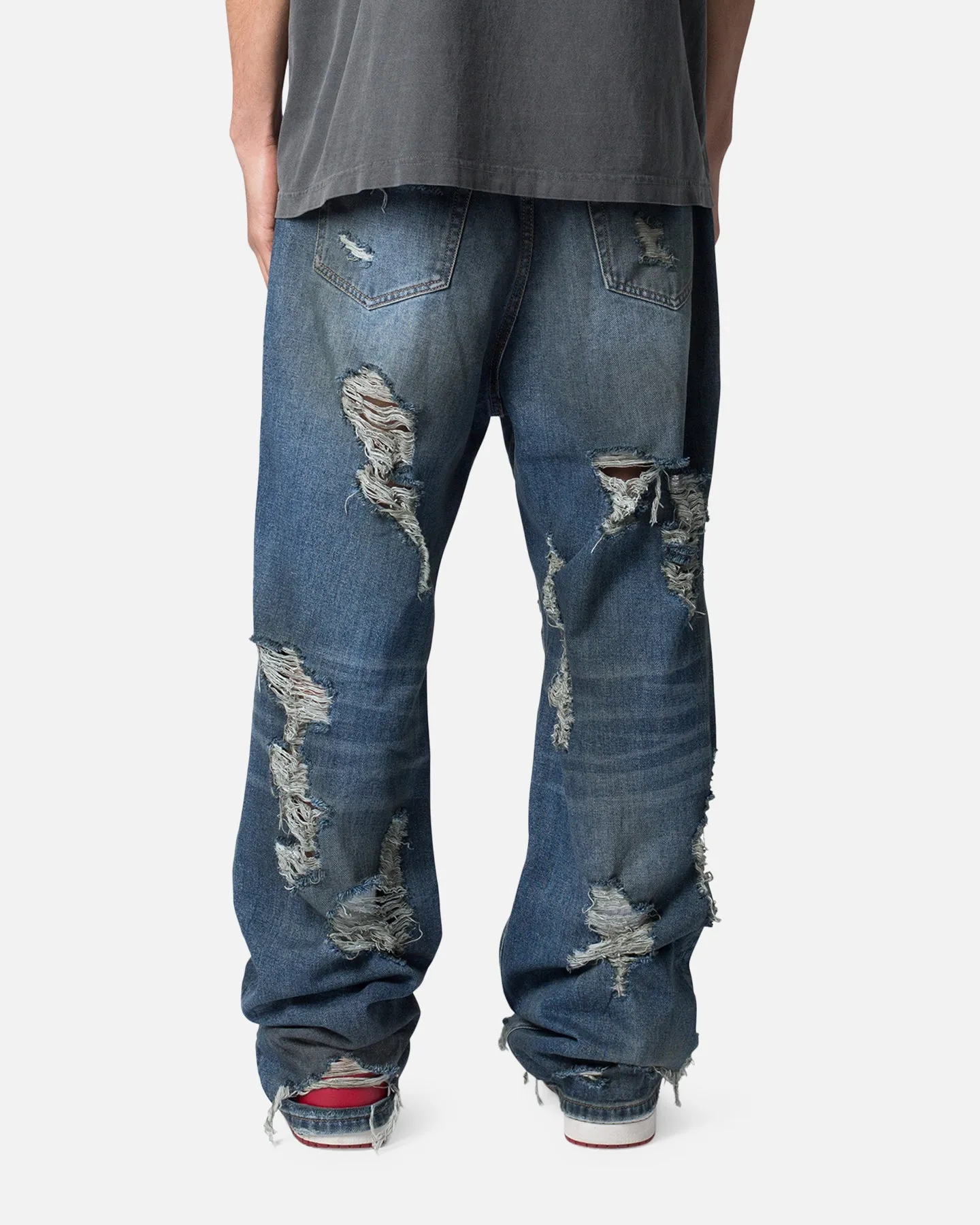 MNML Ultra Baggy Decimated Denim Jeans Blue sold by Culture Kings product image thumbnail 4
