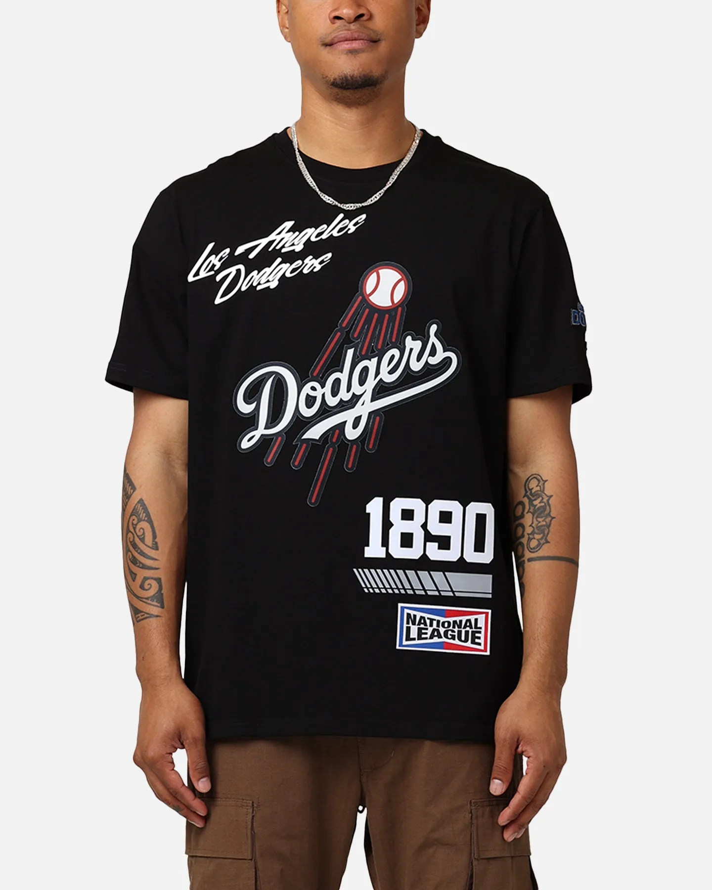 Pro Standard Los Angeles Dodgers Fast Lane SJ T-Shirt Black sold by Culture Kings