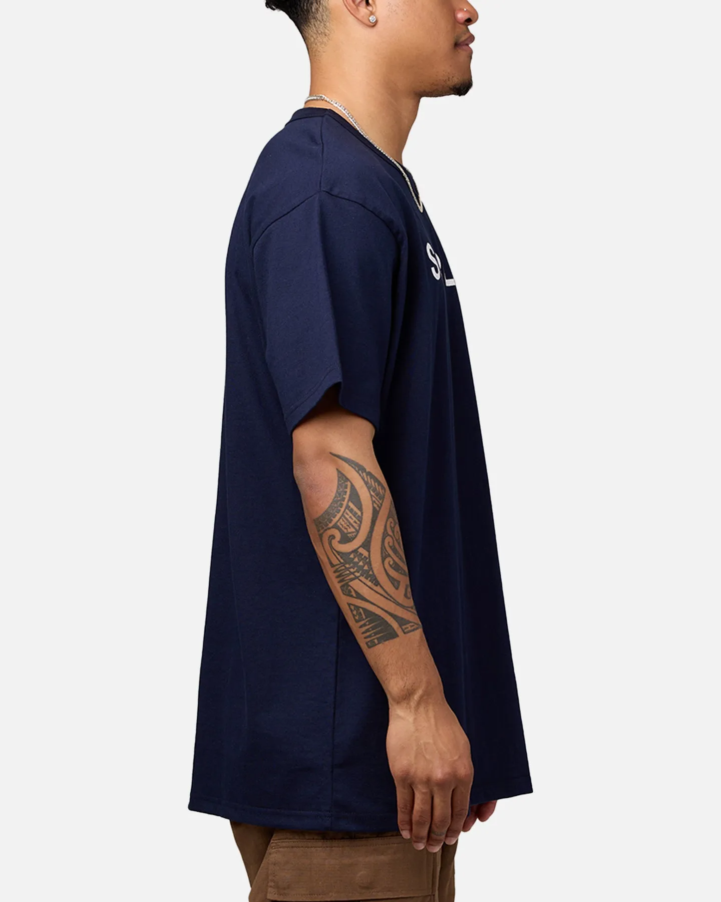 Daniel Patrick Surplus Logo T-Shirt Navy/Cream/Red sold by Culture Kings product image thumbnail 4