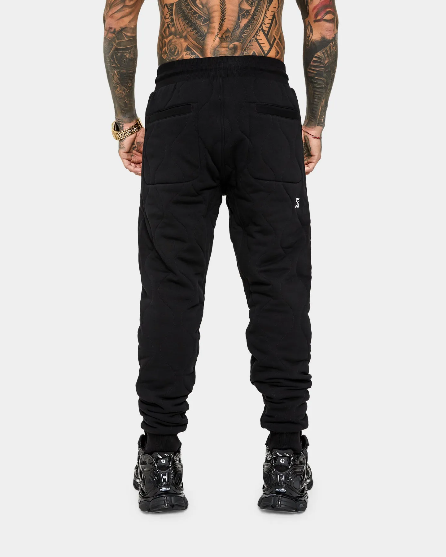 Saint Morta Lover Quilted Sweat Pants Black sold by Culture Kings product image thumbnail 3
