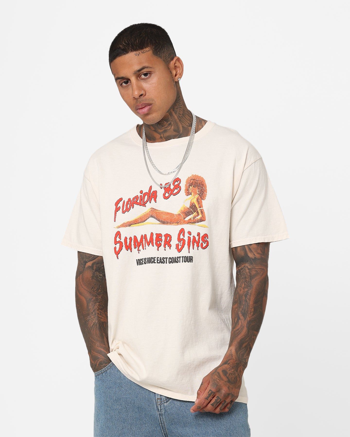 American Thrift Summer Sins Vintage T-Shirt Off White sold by Culture Kings