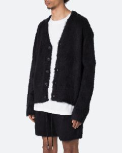 MNML Fuzzy Cardigan Sweater Black sold by Culture Kings