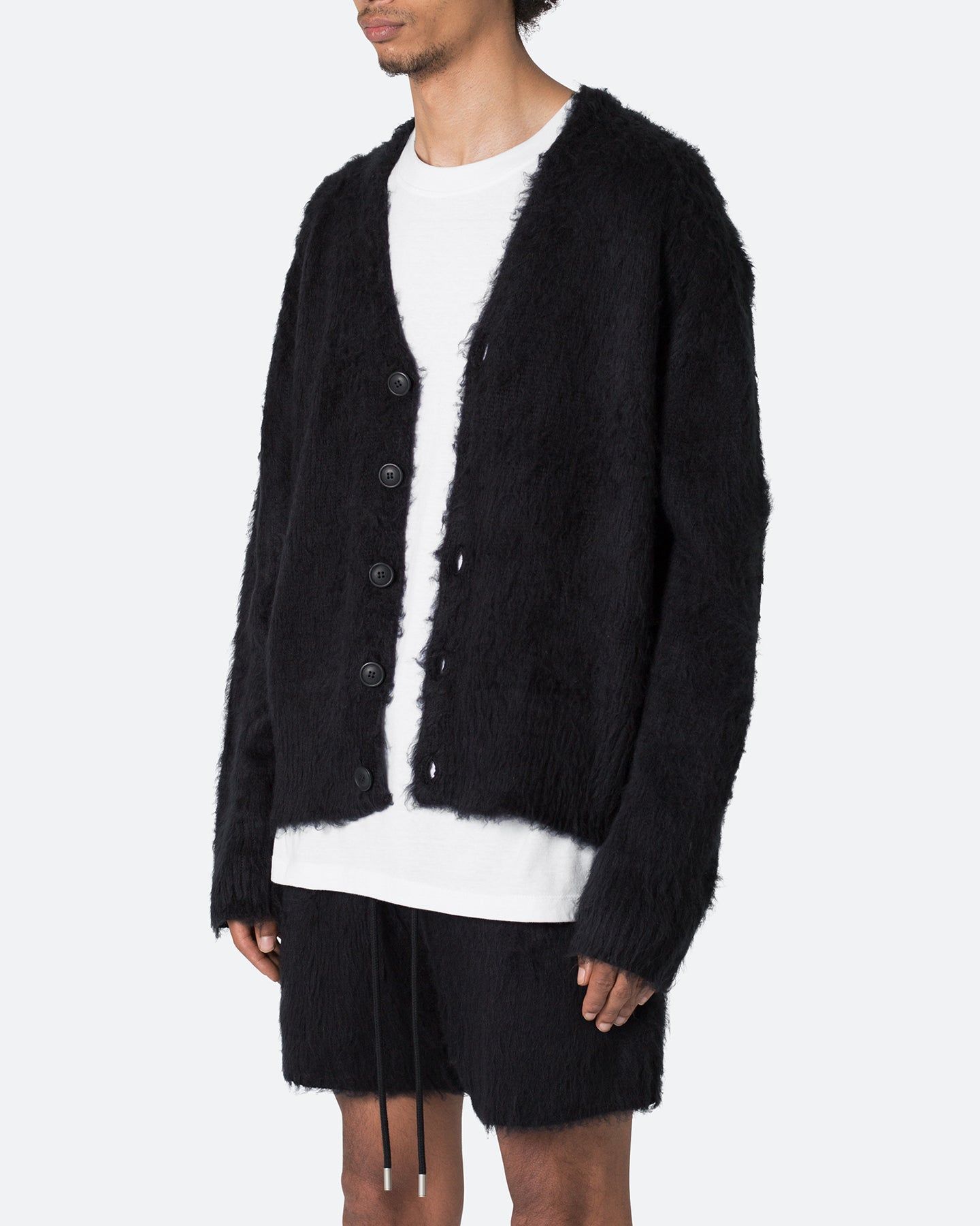 MNML Fuzzy Cardigan Sweater Black sold by Culture Kings product image thumbnail 3