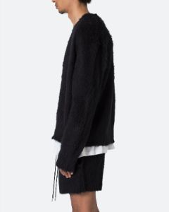 MNML Fuzzy Cardigan Sweater Black sold by Culture Kings