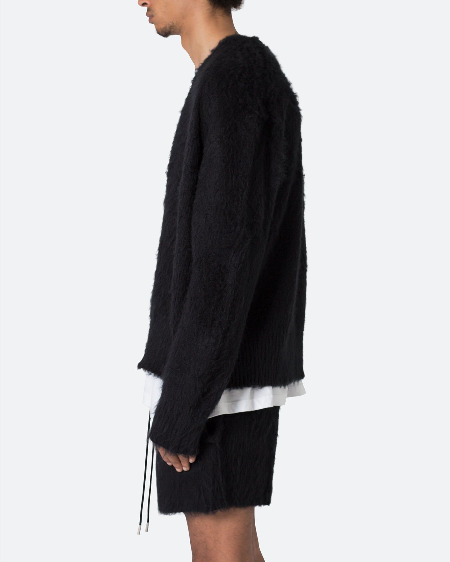 MNML Fuzzy Cardigan Sweater Black sold by Culture Kings product image thumbnail 4