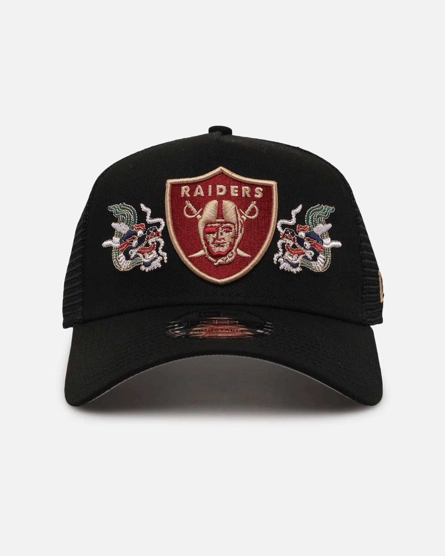 New Era Las Vegas Raiders 'Dragon Collection' 9FORTY A-Frame Trucker Snapback Black sold by Culture Kings
