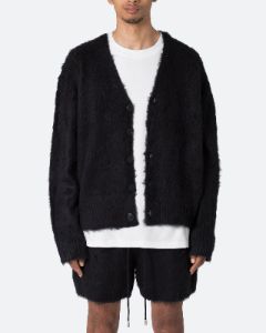 MNML Fuzzy Cardigan Sweater Black sold by Culture Kings