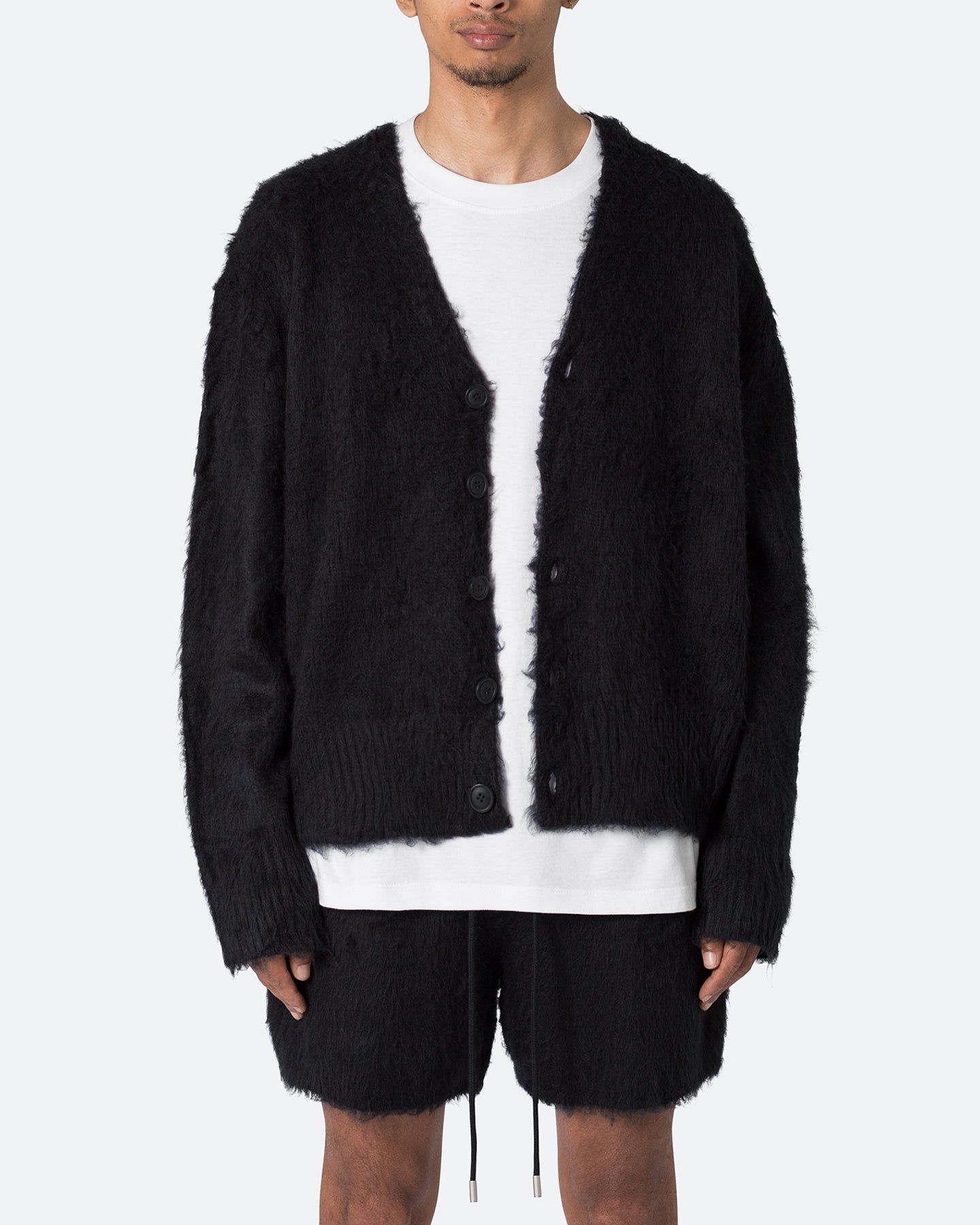 MNML Fuzzy Cardigan Sweater Black sold by Culture Kings product image thumbnail 2