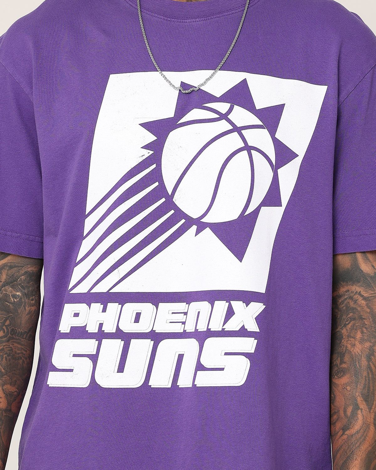 Mitchell & Ness Phoenix Suns XL Logo One Colour T-Shirt Faded Purple sold by Culture Kings product image thumbnail 3
