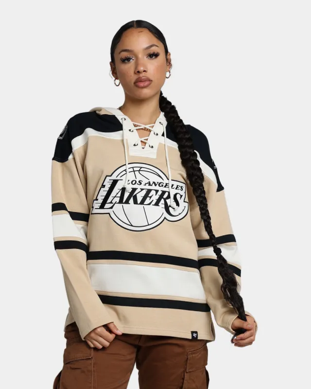 47 Brand Los Angeles Lakers Superior Lacer Hoodie Khaki sold by Culture Kings