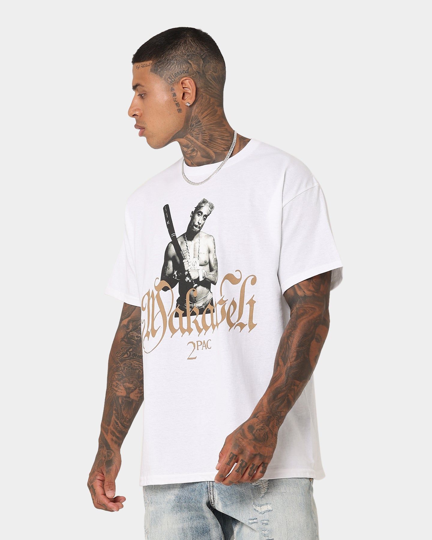 Tupac Machavelli Photo T-Shirt White sold by Culture Kings product image thumbnail 6