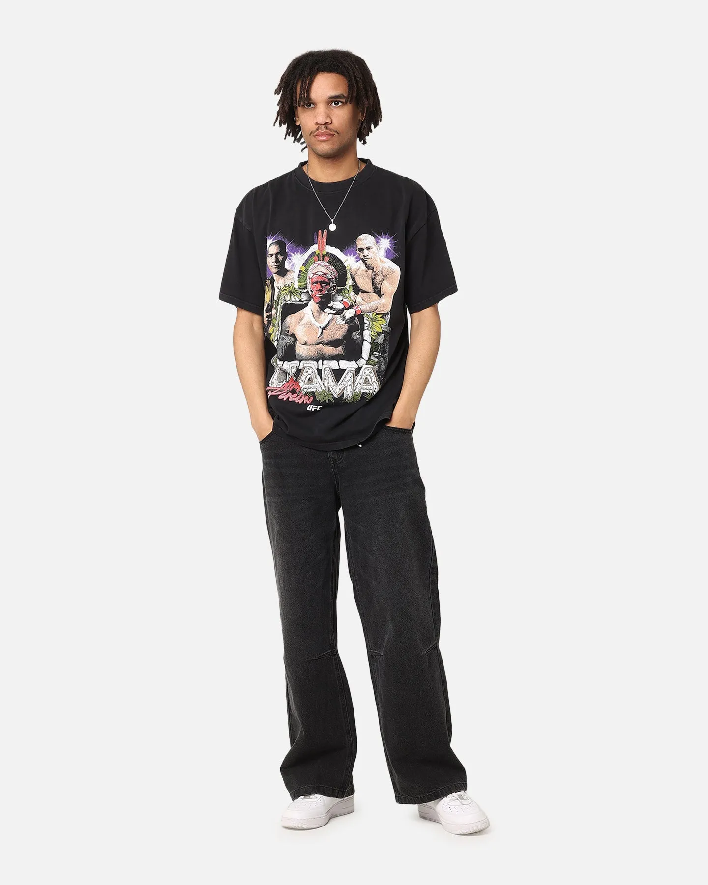 UFC By Culture Kings Alex Pereira Stone Hands Vintage T-Shirt Black Acidwash sold by Culture Kings product image thumbnail 2