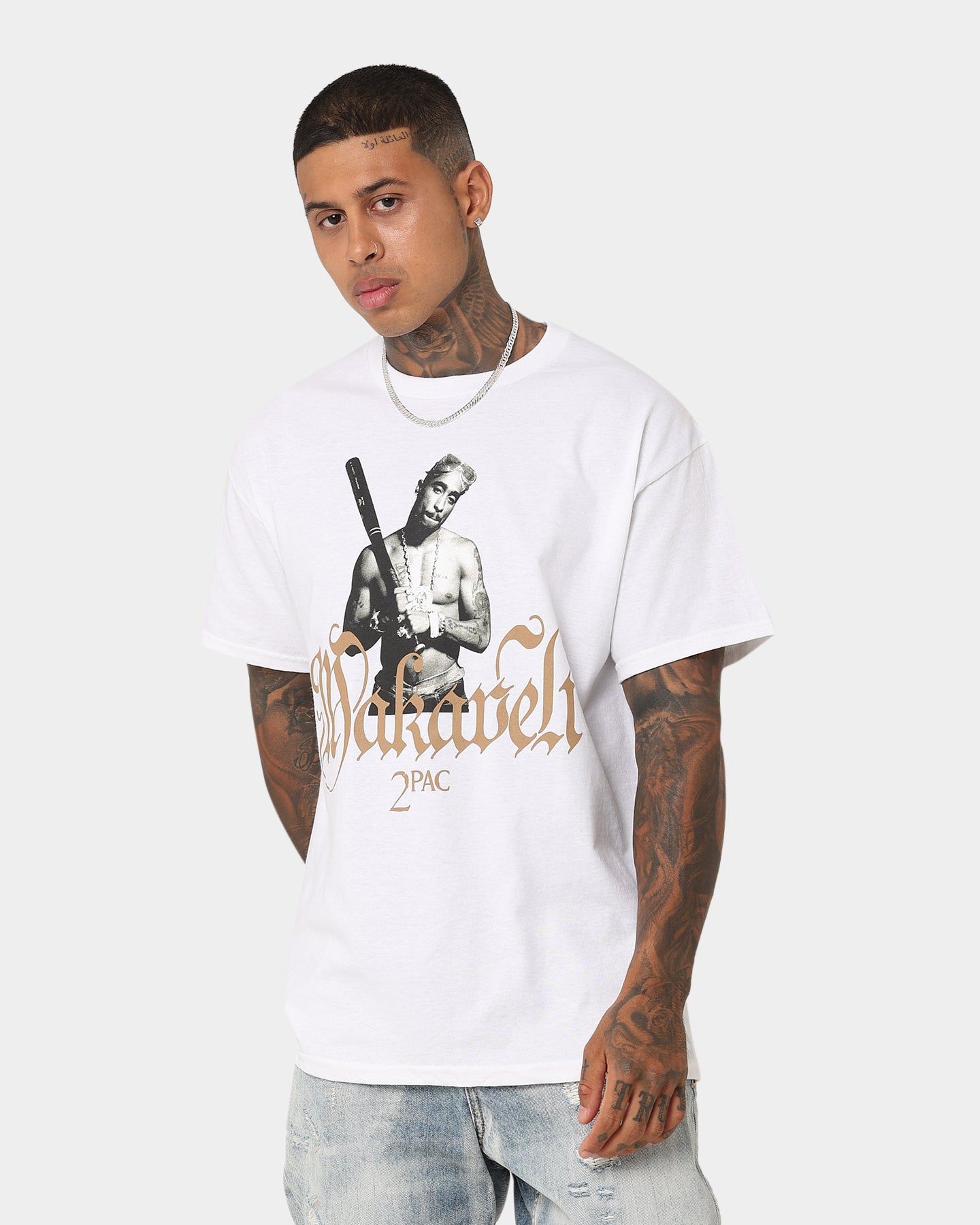 Tupac Machavelli Photo T-Shirt White sold by Culture Kings