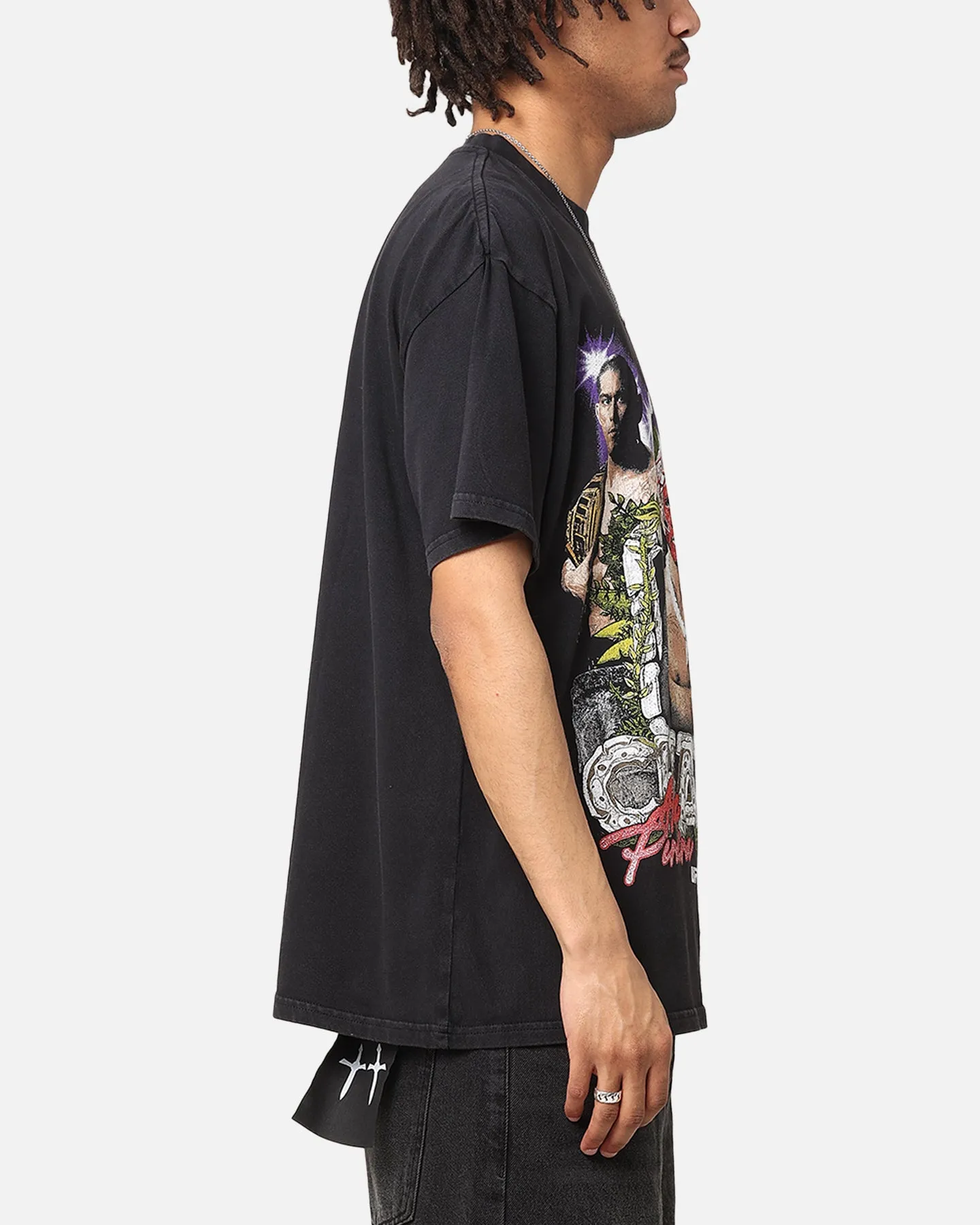 UFC By Culture Kings Alex Pereira Stone Hands Vintage T-Shirt Black Acidwash sold by Culture Kings product image thumbnail 5