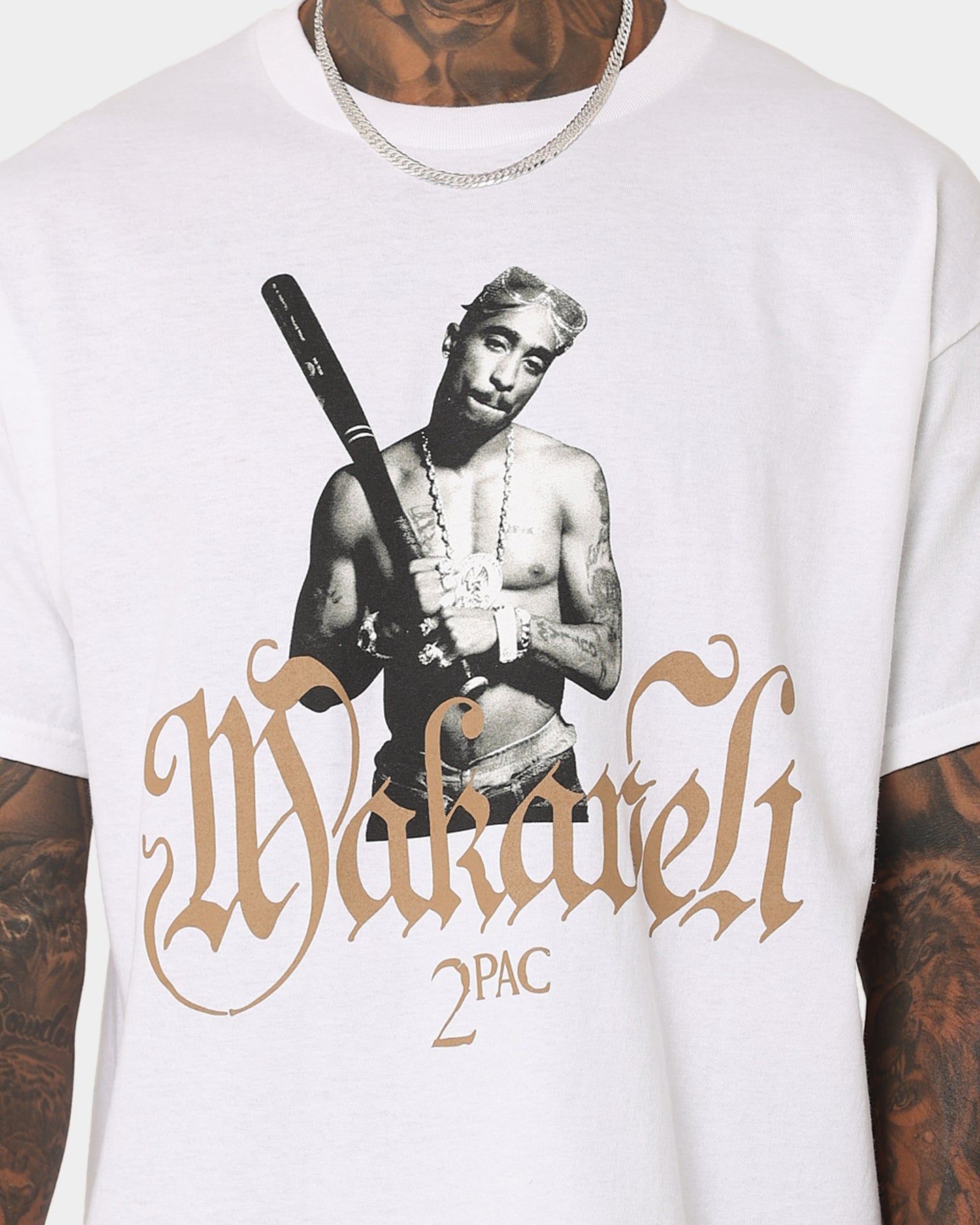 Tupac Machavelli Photo T-Shirt White sold by Culture Kings product image thumbnail 3