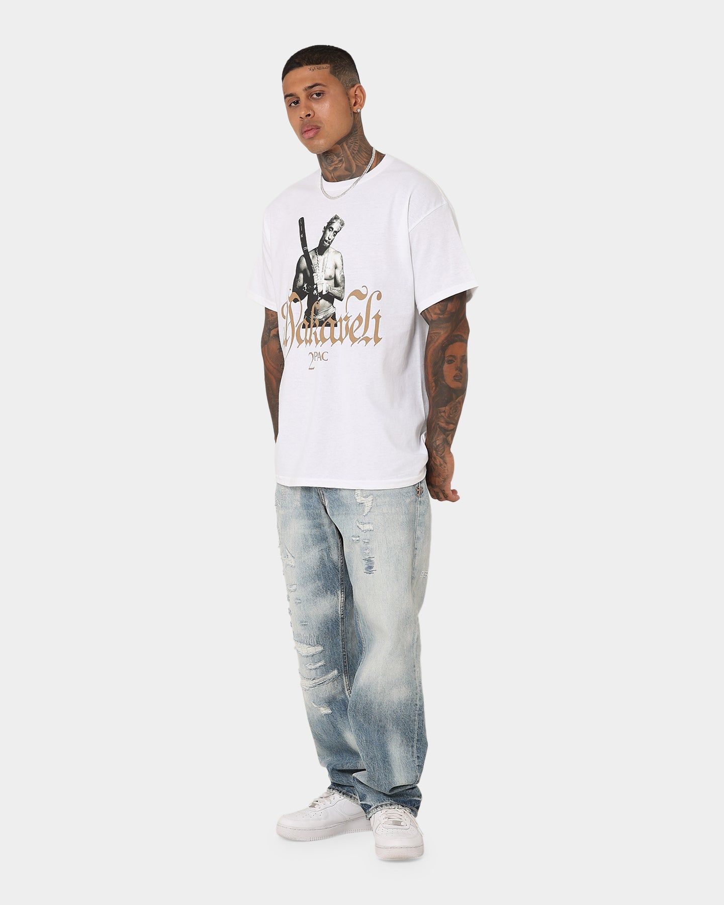 Tupac Machavelli Photo T-Shirt White sold by Culture Kings product image thumbnail 2