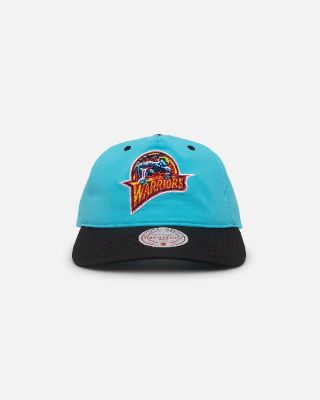 Mitchell & Ness Golden State Warriors Nylon Deadstock 2-Tone Snapback Neon Blue/Black sold by Culture Kings