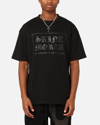 Saint Morta Gothic Box Logo T-Shirt Black sold by Culture Kings