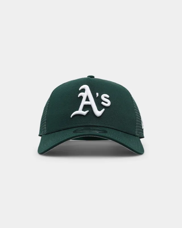 New Era Oakland Athletics 'Summer Essential' 9FORTY A-Frame Trucker Dark Green sold by Culture Kings