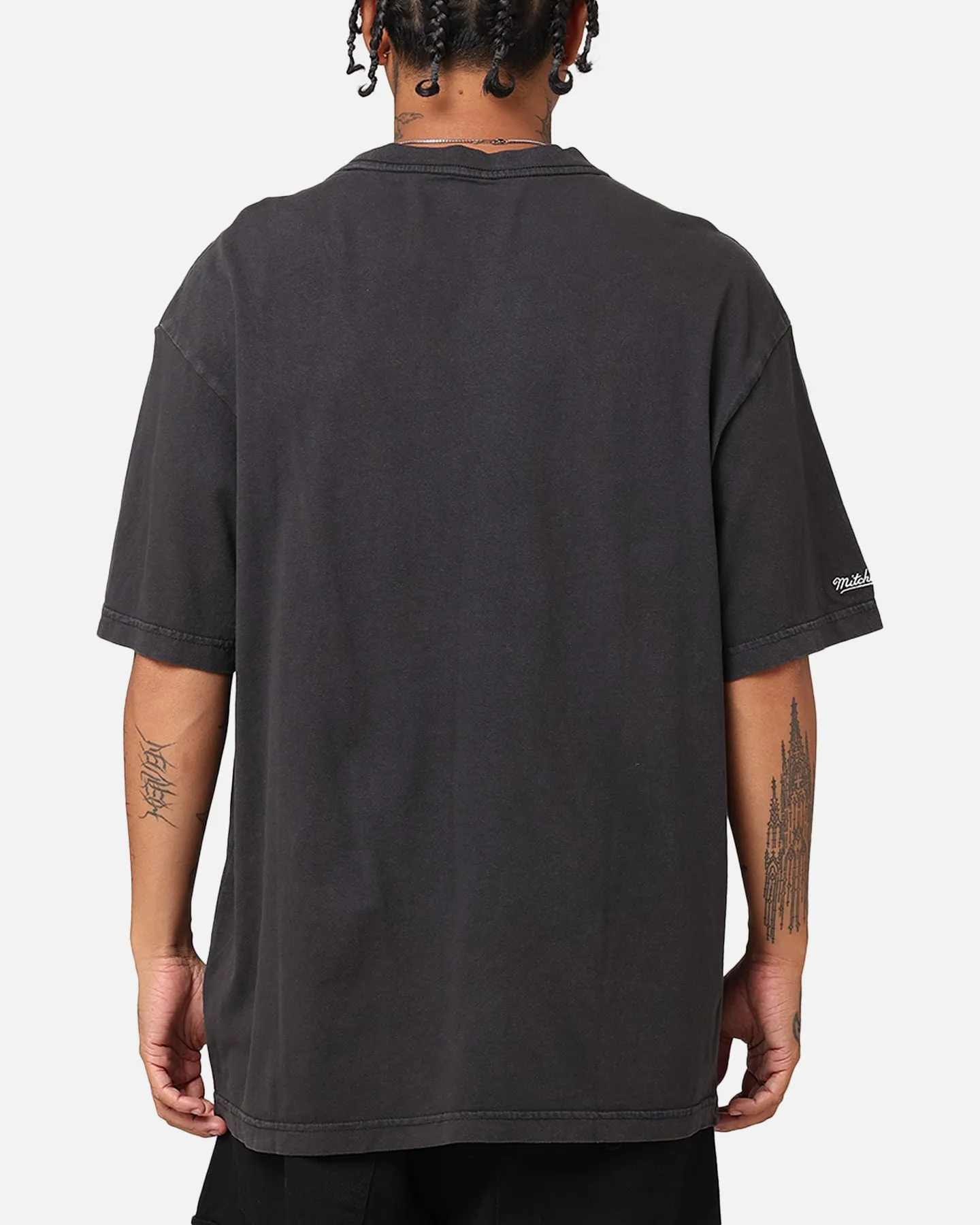 Mitchell & Ness Golden State Warriors Ice Blue Logo T-Shirt Faded Black sold by Culture Kings product image thumbnail 3