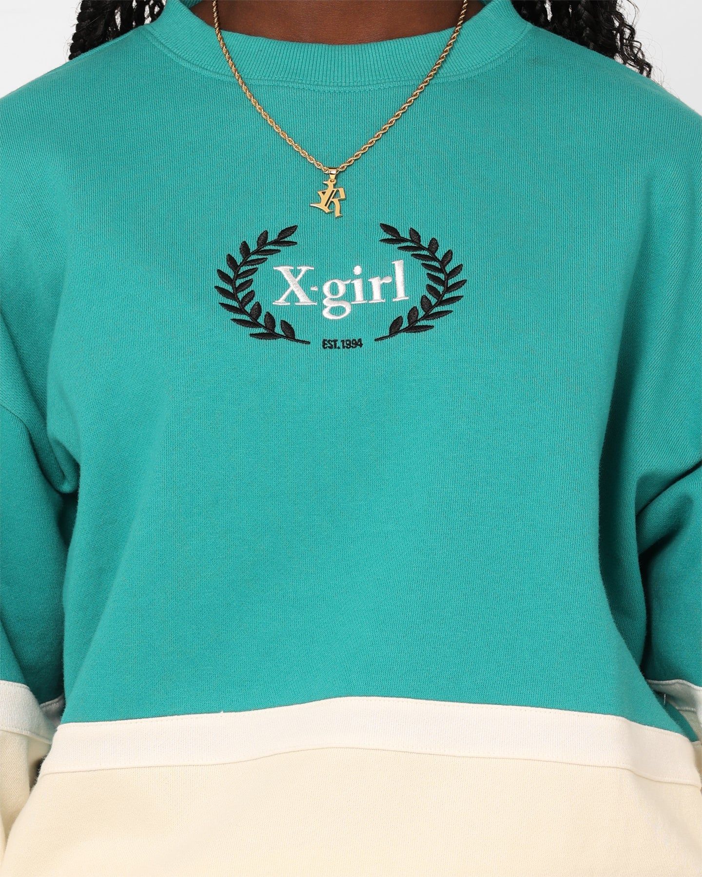 X-Girl Women's College Sweat Crewneck Green sold by Culture Kings product image thumbnail 3
