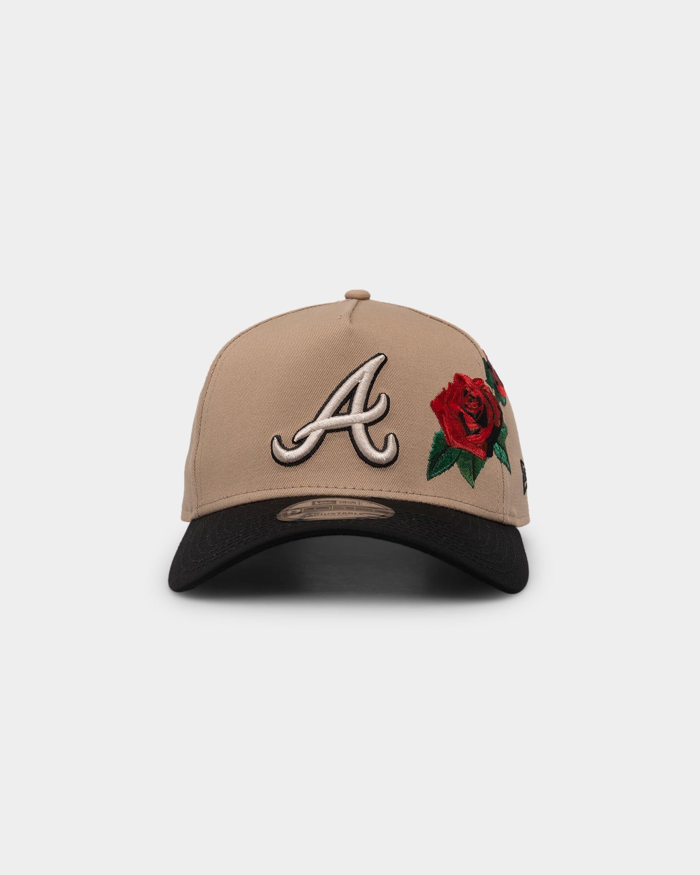 New Era Atlanta Braves 'Tumbleweed Roses' 9FORTY A-Frame Snapback Camel/Black/Stone sold by Culture Kings