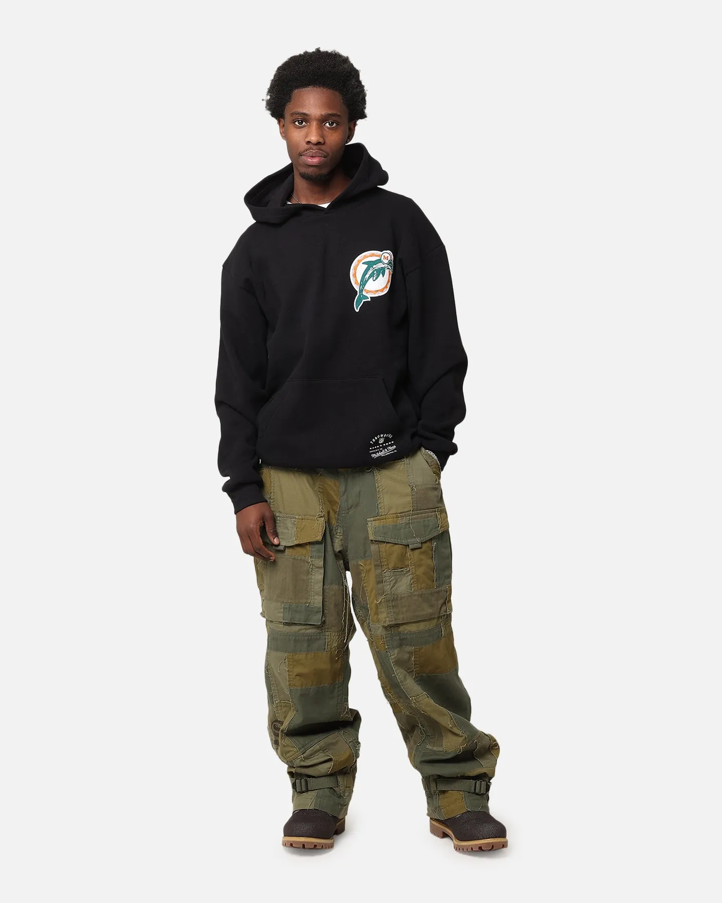 Mitchell & Ness Miami Dolphins 'Alter Ego' Flames Hoodie Faded Black sold by Culture Kings product image thumbnail 4