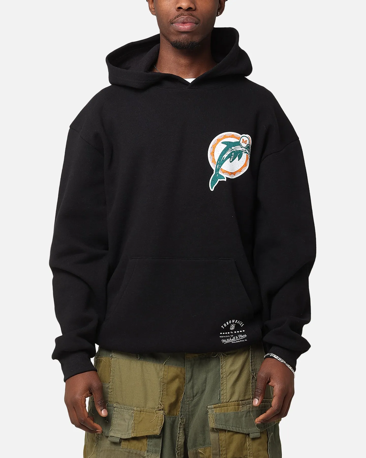 Mitchell & Ness Miami Dolphins 'Alter Ego' Flames Hoodie Faded Black sold by Culture Kings product image thumbnail 2
