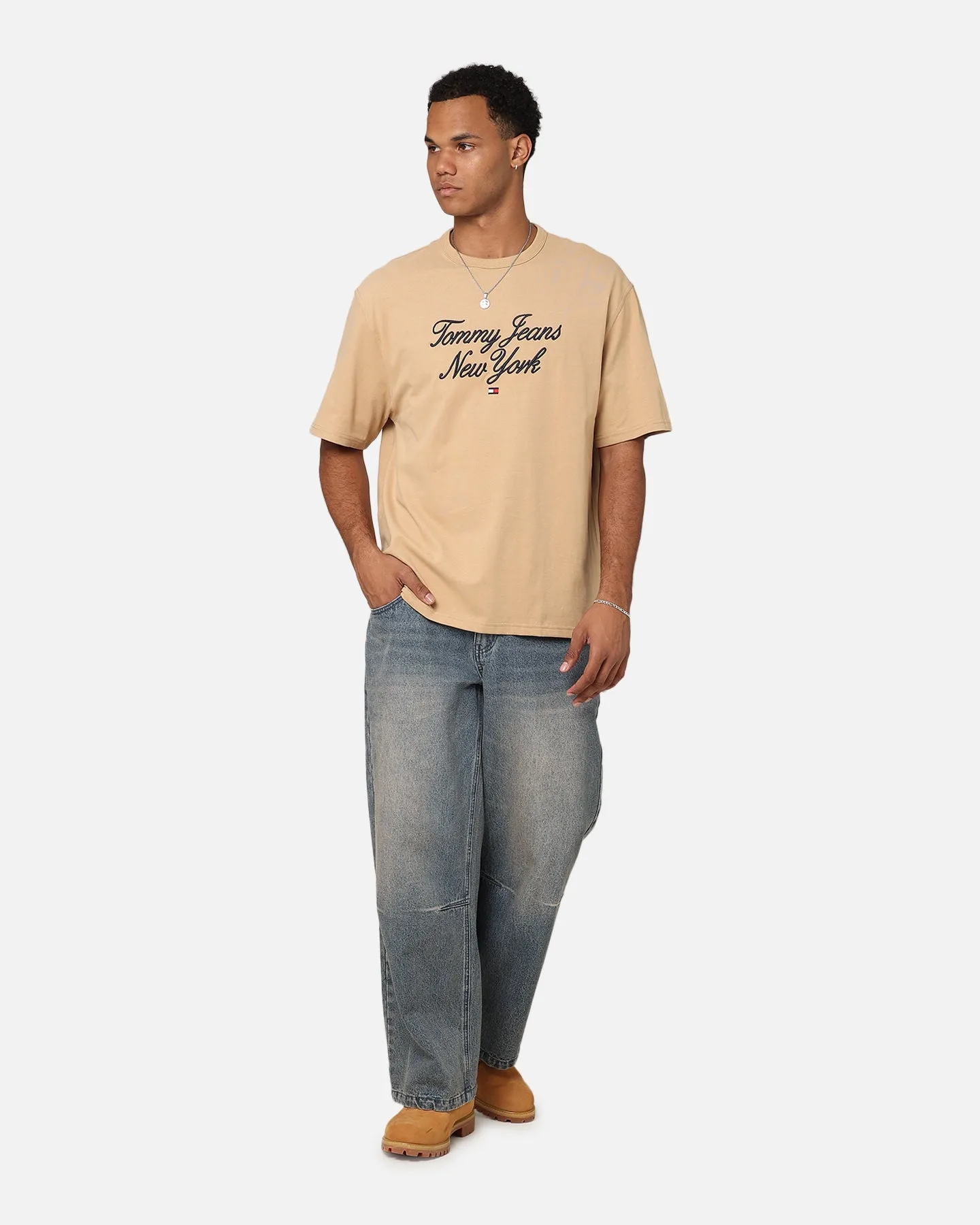Tommy Jeans TJM OVZ Luxe Serif T-Shirt Tawny Sand sold by Culture Kings product image thumbnail 3