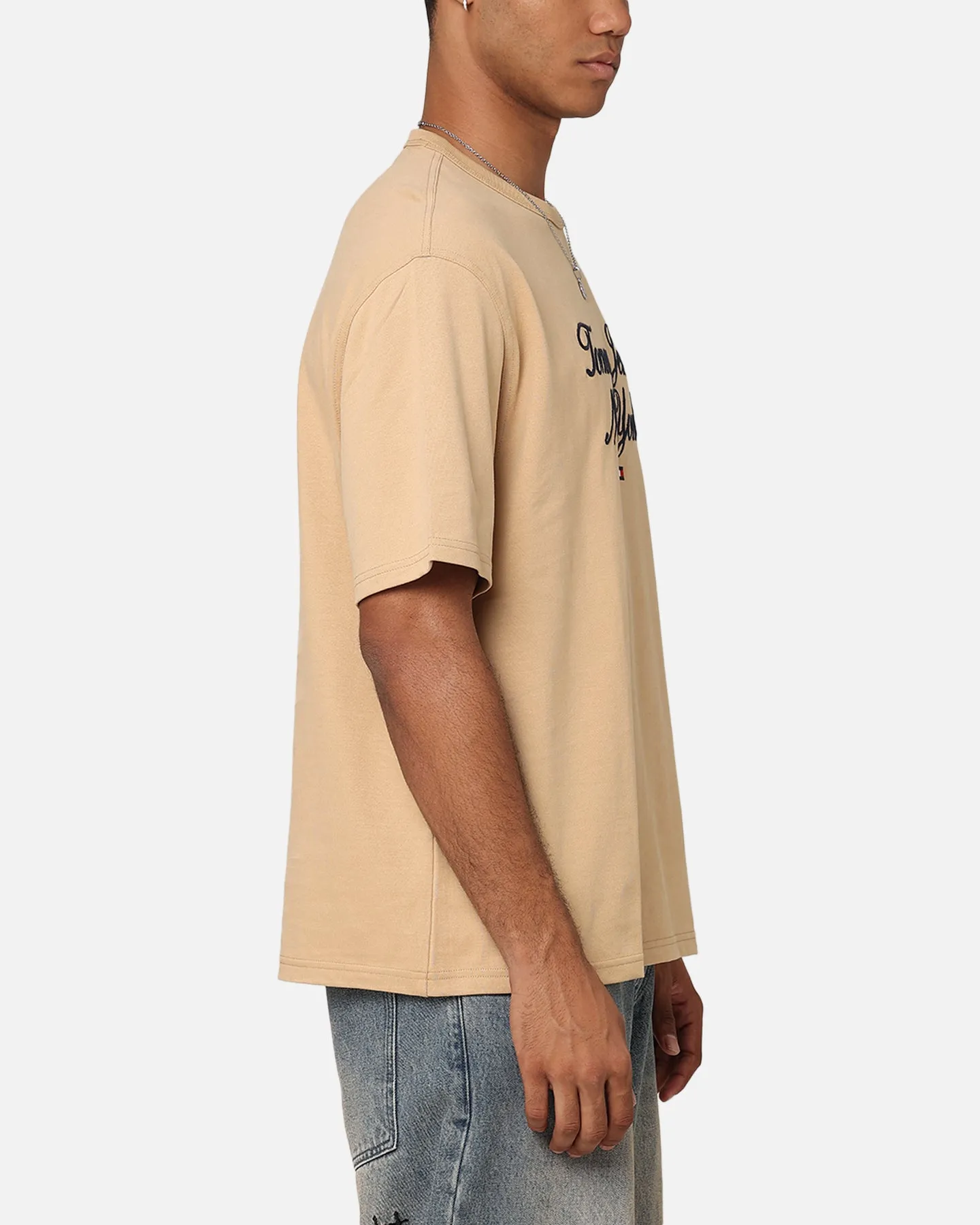 Tommy Jeans TJM OVZ Luxe Serif T-Shirt Tawny Sand sold by Culture Kings product image thumbnail 4