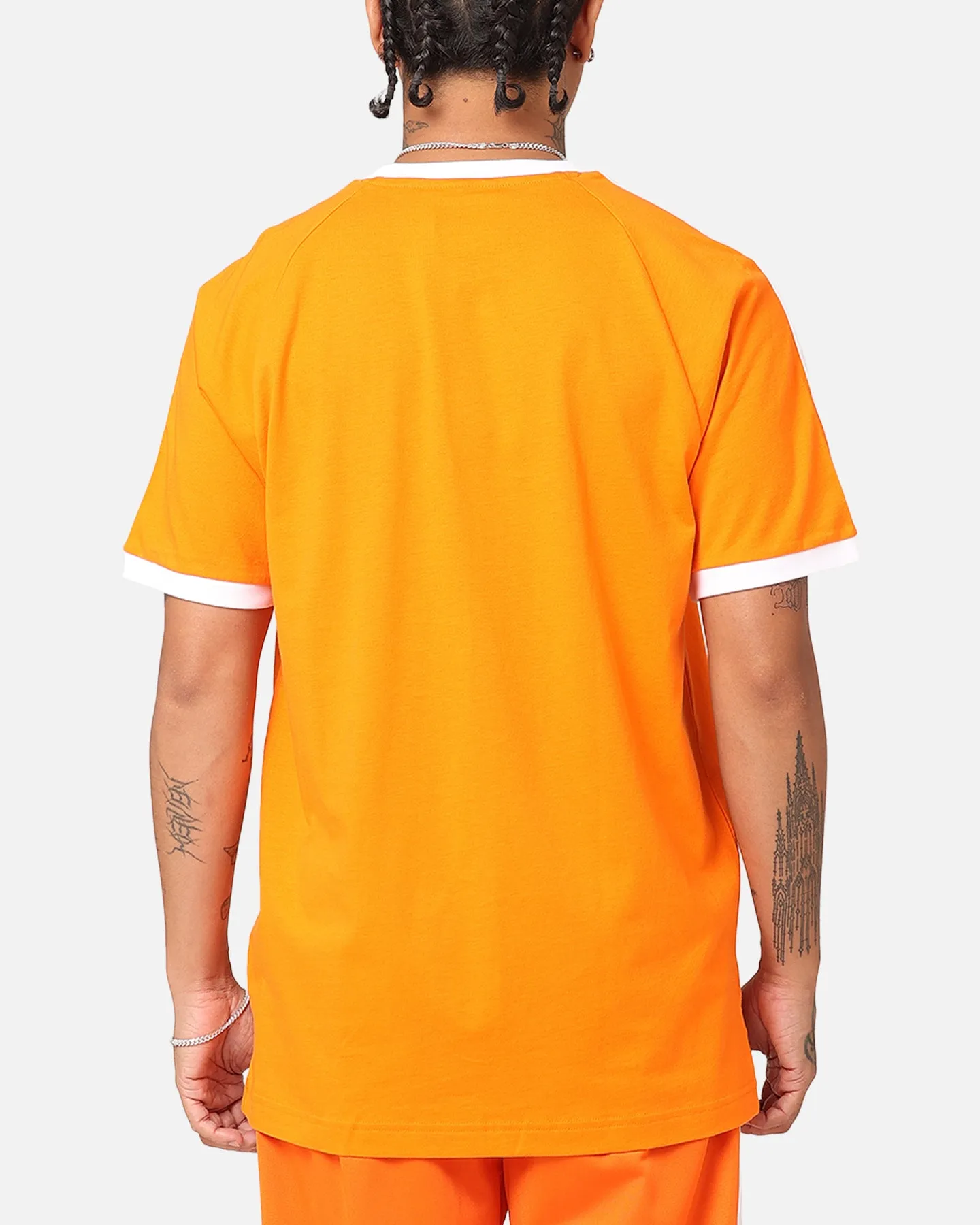 Adidas 3-Stripes T-Shirt Orange sold by Culture Kings product image thumbnail 3