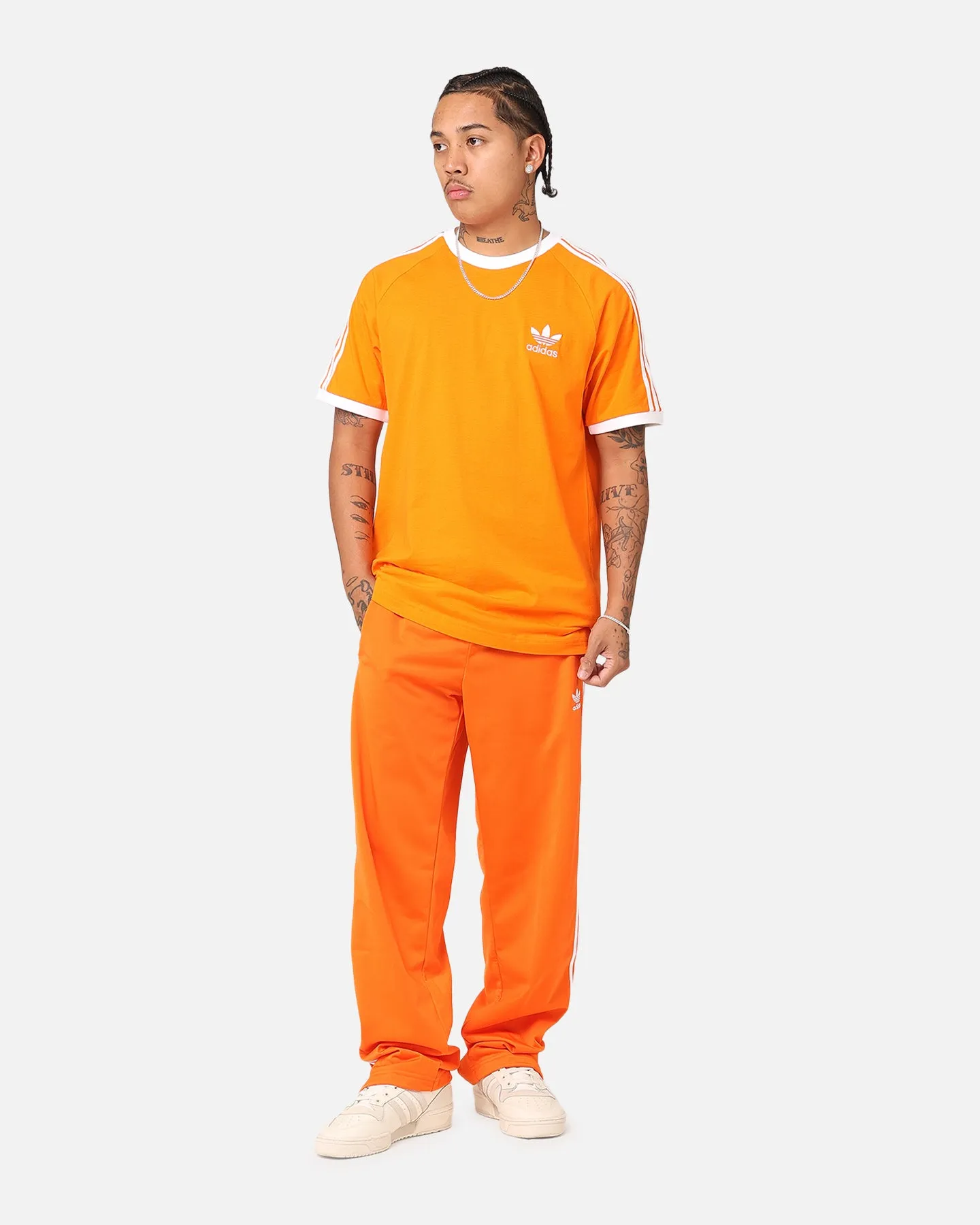Adidas 3-Stripes T-Shirt Orange sold by Culture Kings product image thumbnail 2
