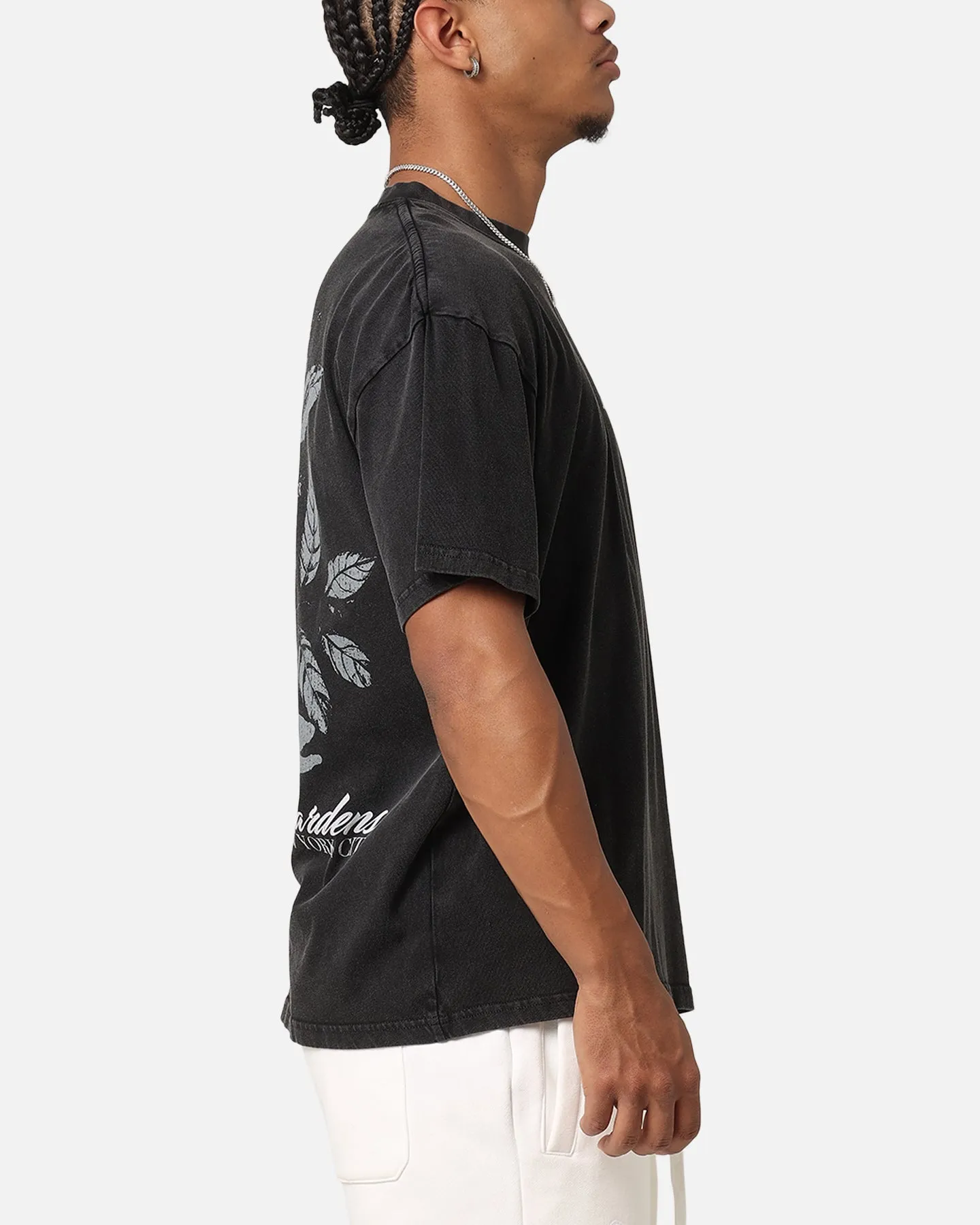Saint Morta Flower Press Drop T-Shirt Black Acidwash sold by Culture Kings product image thumbnail 5