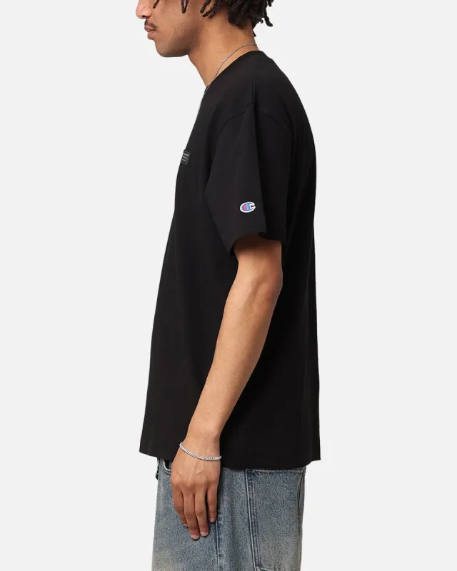 Saint Morta Flower Press Drop T-Shirt Black Acidwash sold by Culture Kings