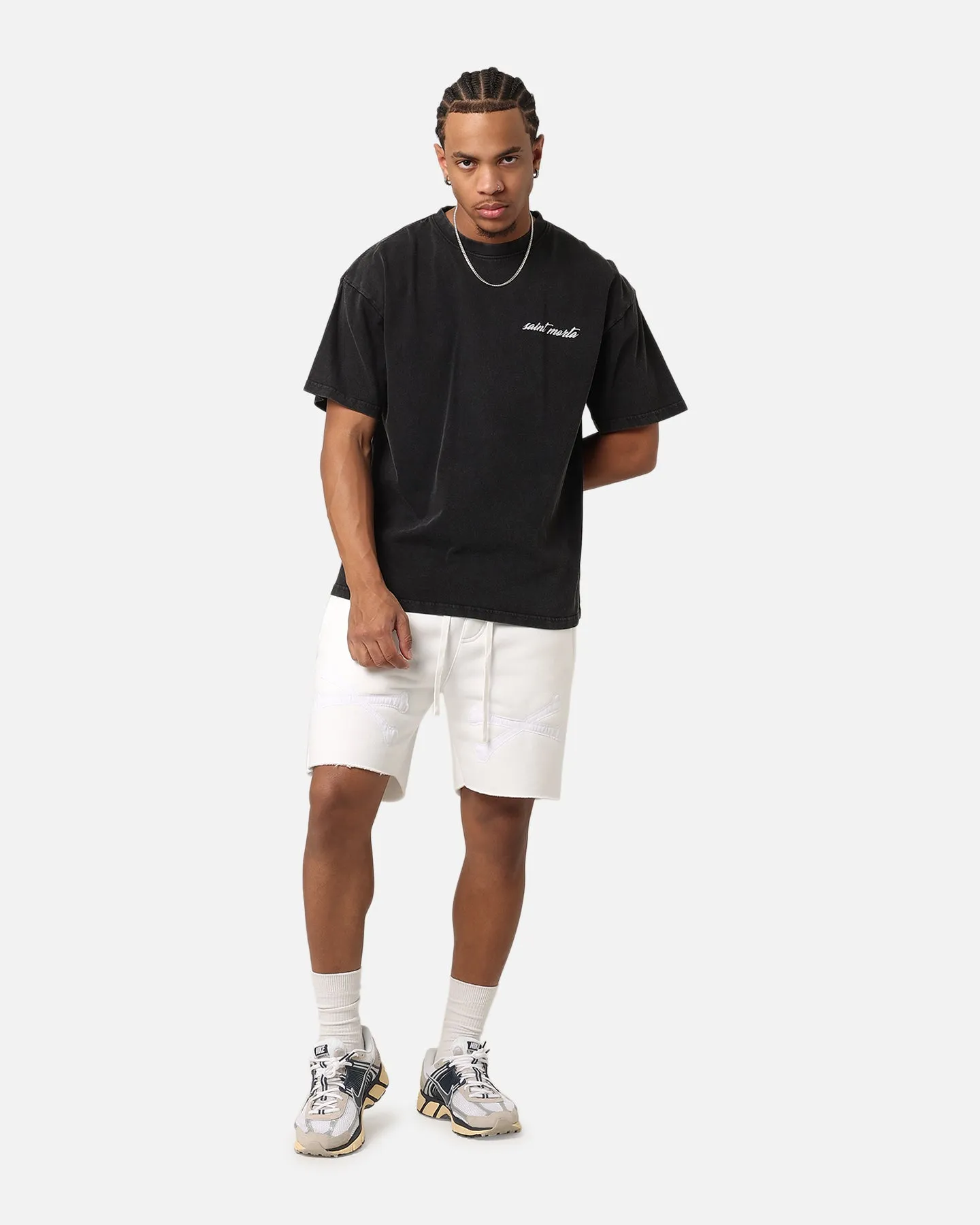 Saint Morta Flower Press Drop T-Shirt Black Acidwash sold by Culture Kings product image thumbnail 4