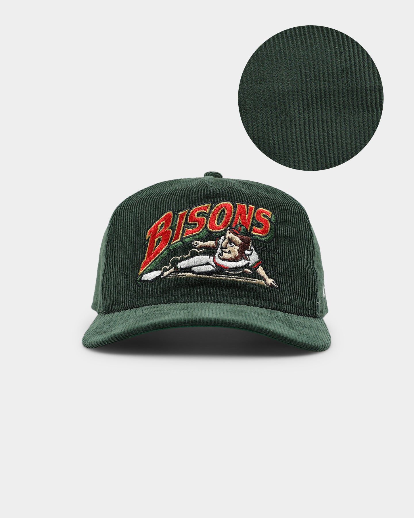 New Era Buffalo Bisons 'Throwback Corduroy' Golfer Snapback Dark Green sold by Culture Kings