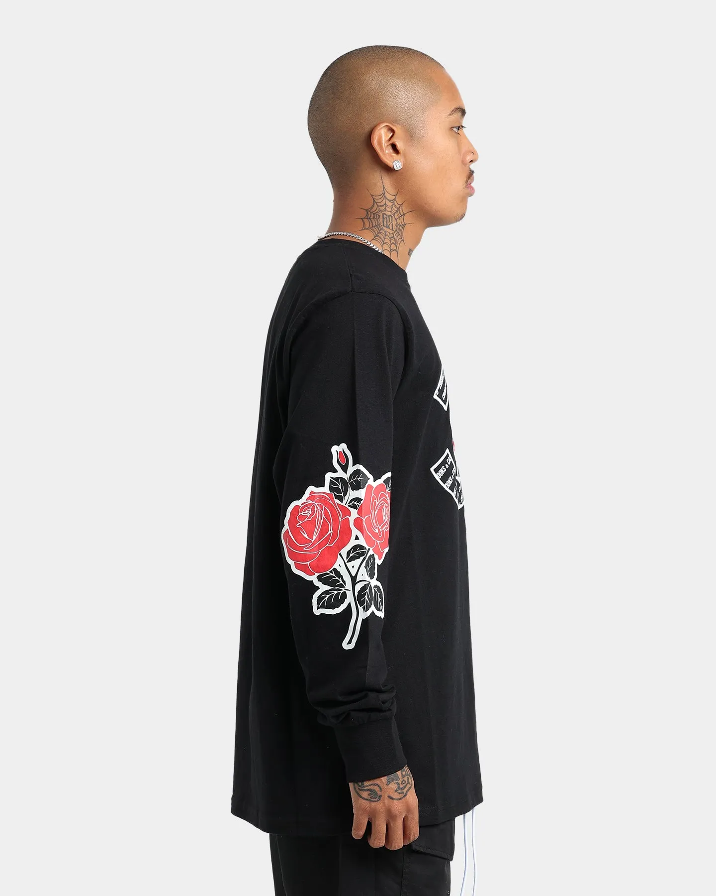 Crooks & Castles Roses Gun Long Sleeve T-Shirt Black sold by Culture Kings product image thumbnail 4