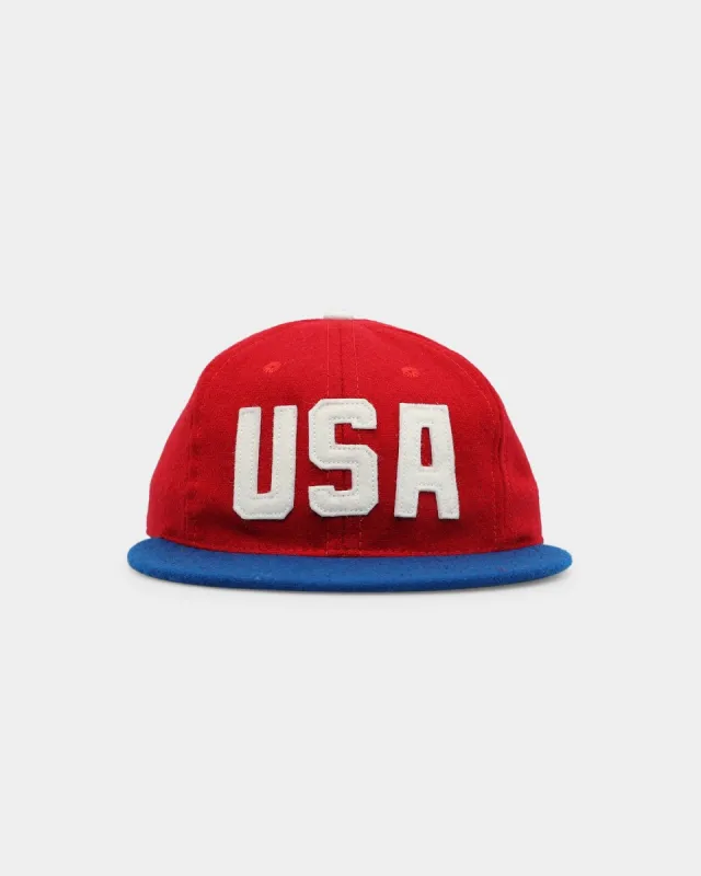 Ebbets Field Flannels USA National Team 1956 Strapback Red sold by Culture Kings