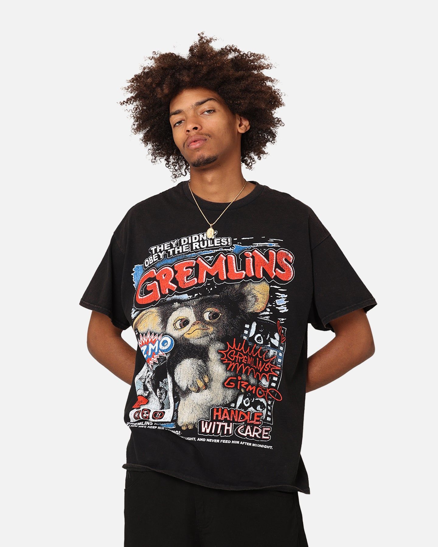Goat Crew X Gremlins Gremlins Obey Vintage T-Shirt Black Wash sold by Culture Kings