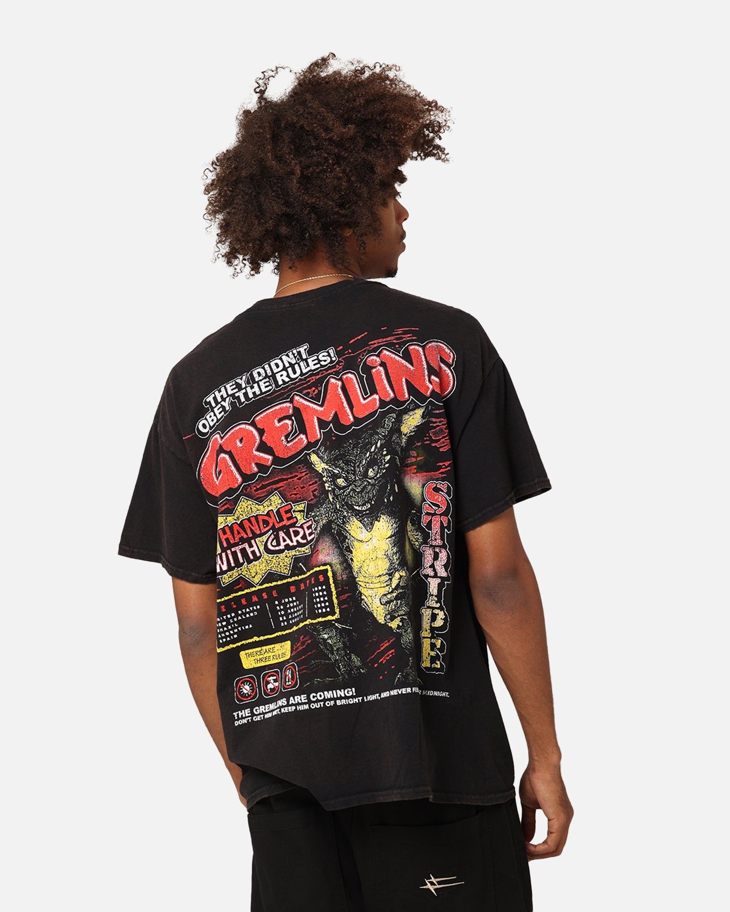Goat Crew X Gremlins Gremlins Obey Vintage T-Shirt Black Wash sold by Culture Kings product image thumbnail 2
