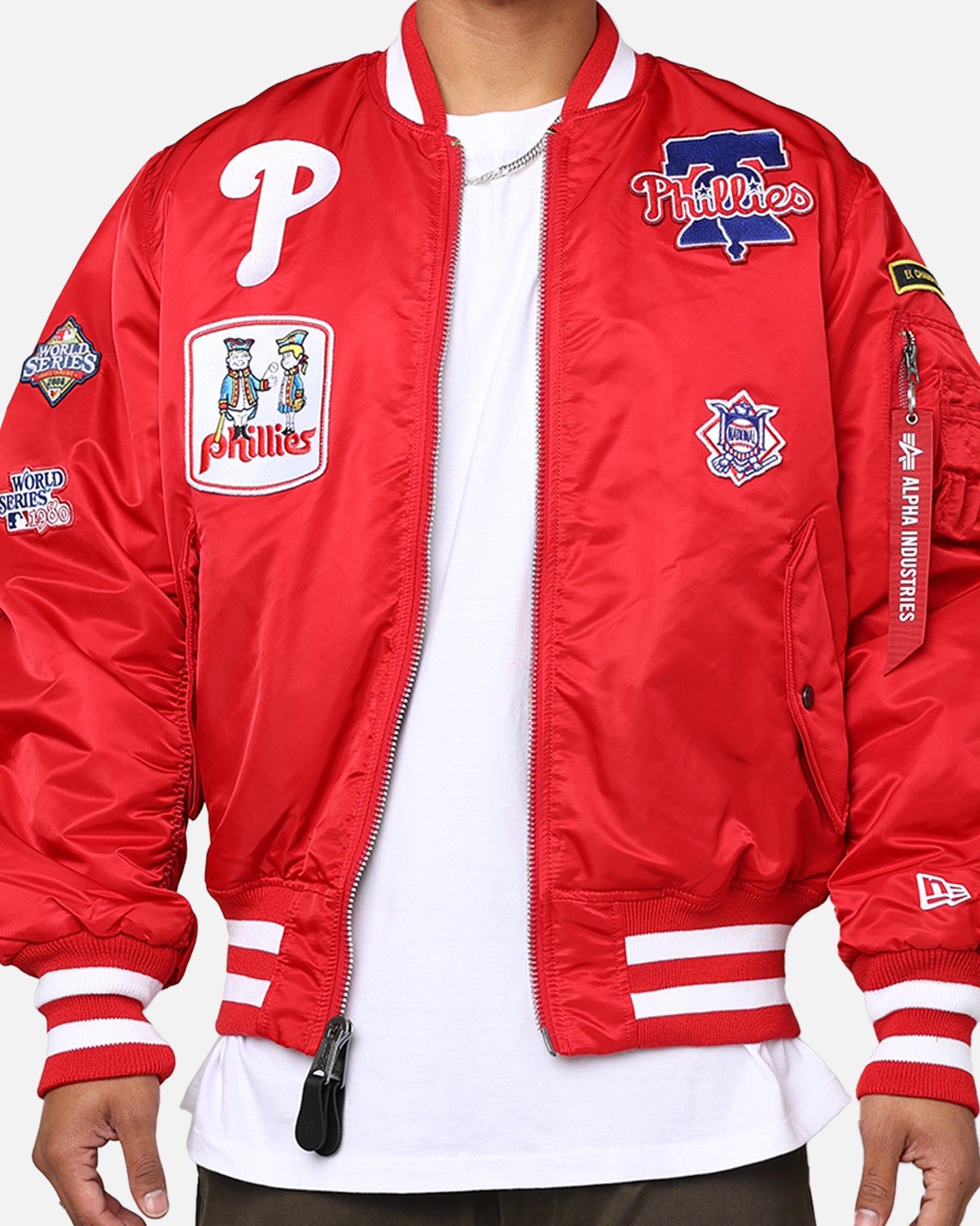 New Era X Alpha Series X MLB Philadelphia Phillies MA-1 Bomber Jacket Red sold by Culture Kings product image thumbnail 4